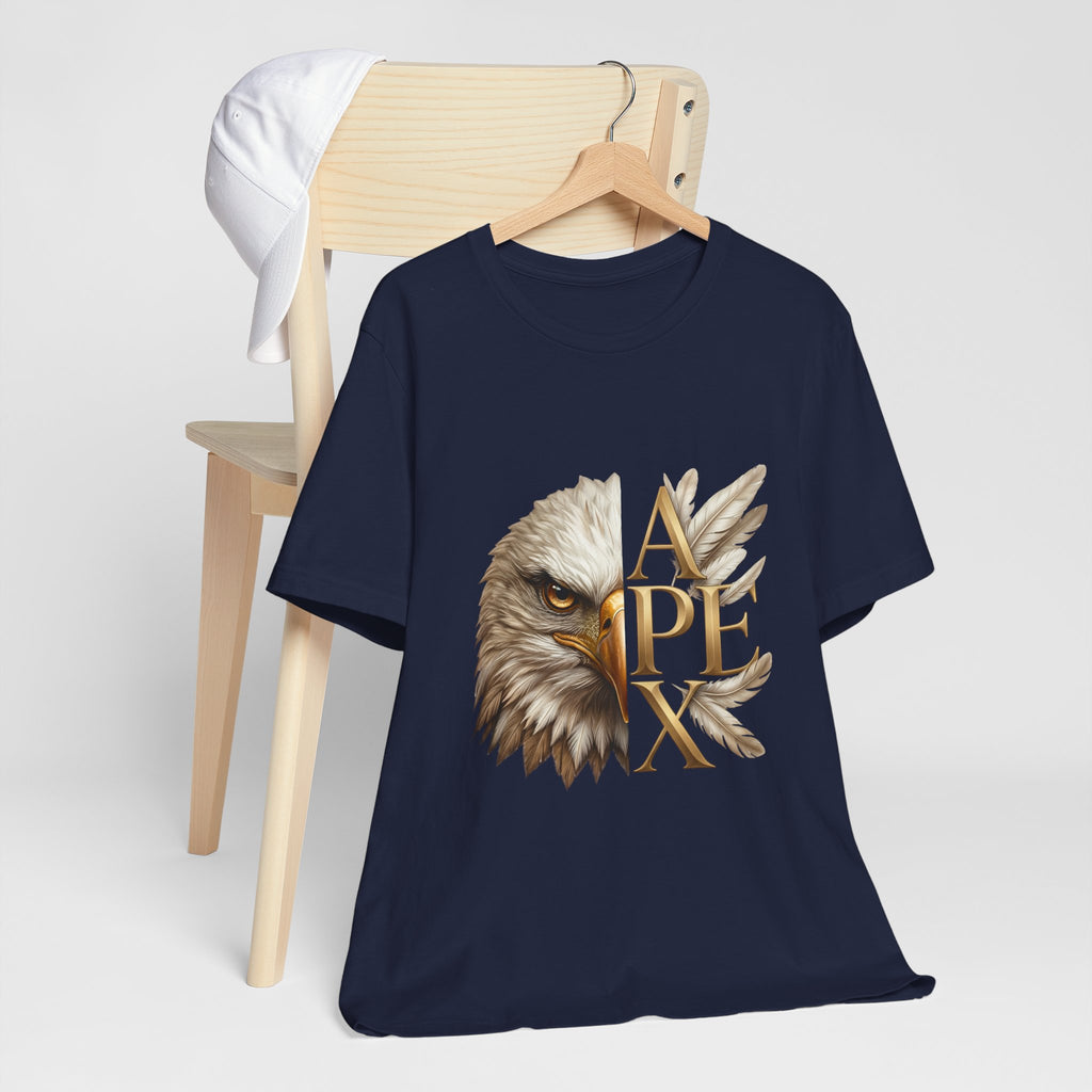 Apex Eagle T‑Shirt — Majestic Eagle Head with 'APEX' Gold Lettering