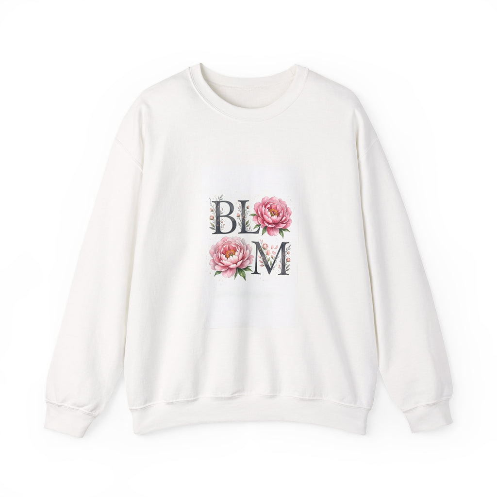 Bloom Floral Crewneck Sweatshirt – 'BLOOM' Peony Graphic