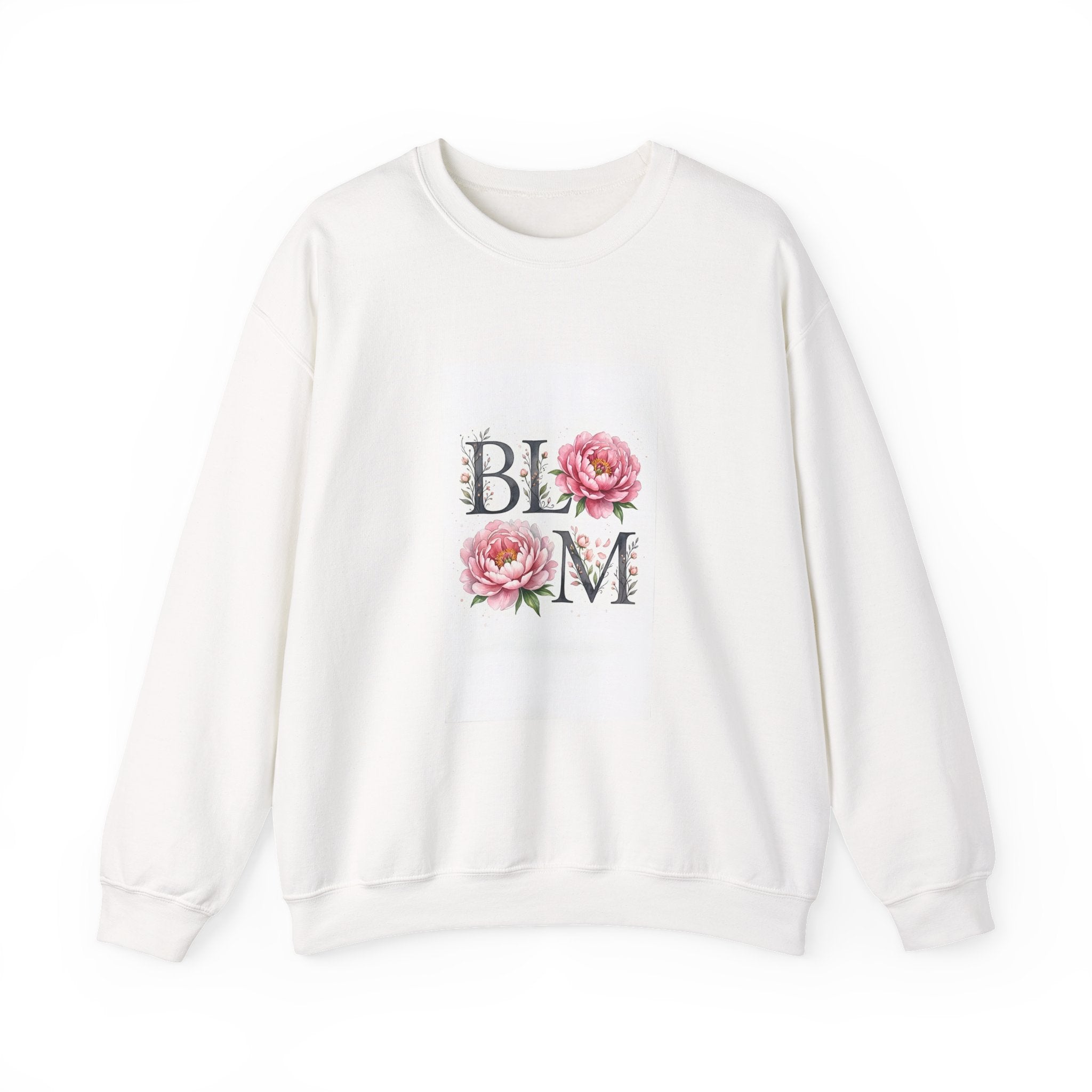 Bloom Floral Crewneck Sweatshirt – 'BLOOM' Peony Graphic