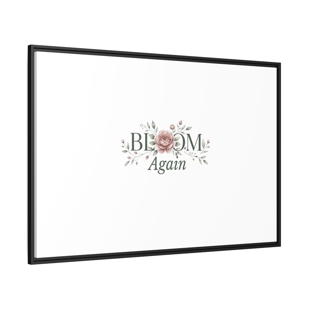 Bless Me Again Floral Matte Canvas Print, Framed Wall Art