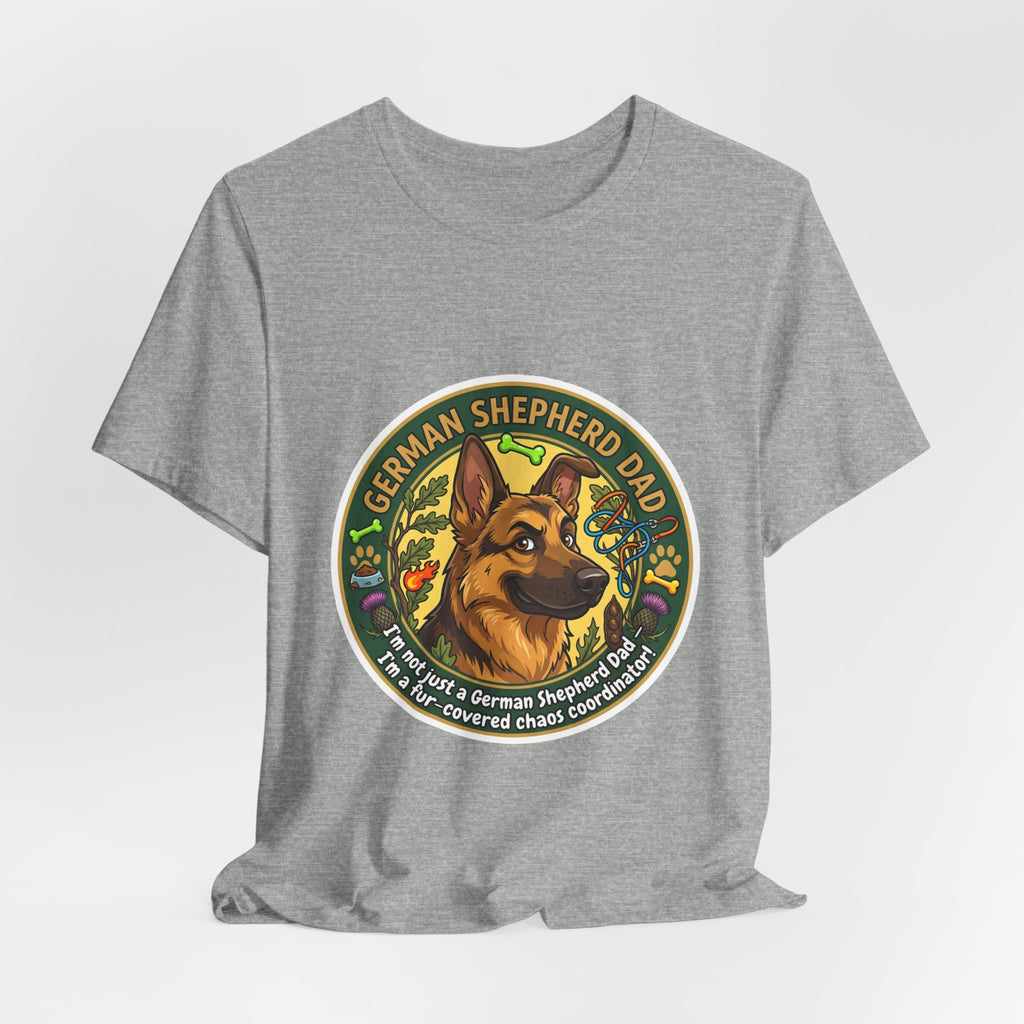 German Shepherd Dad T-Shirt — "German Shepherd Dad" Graphic Tee for Dog Lovers