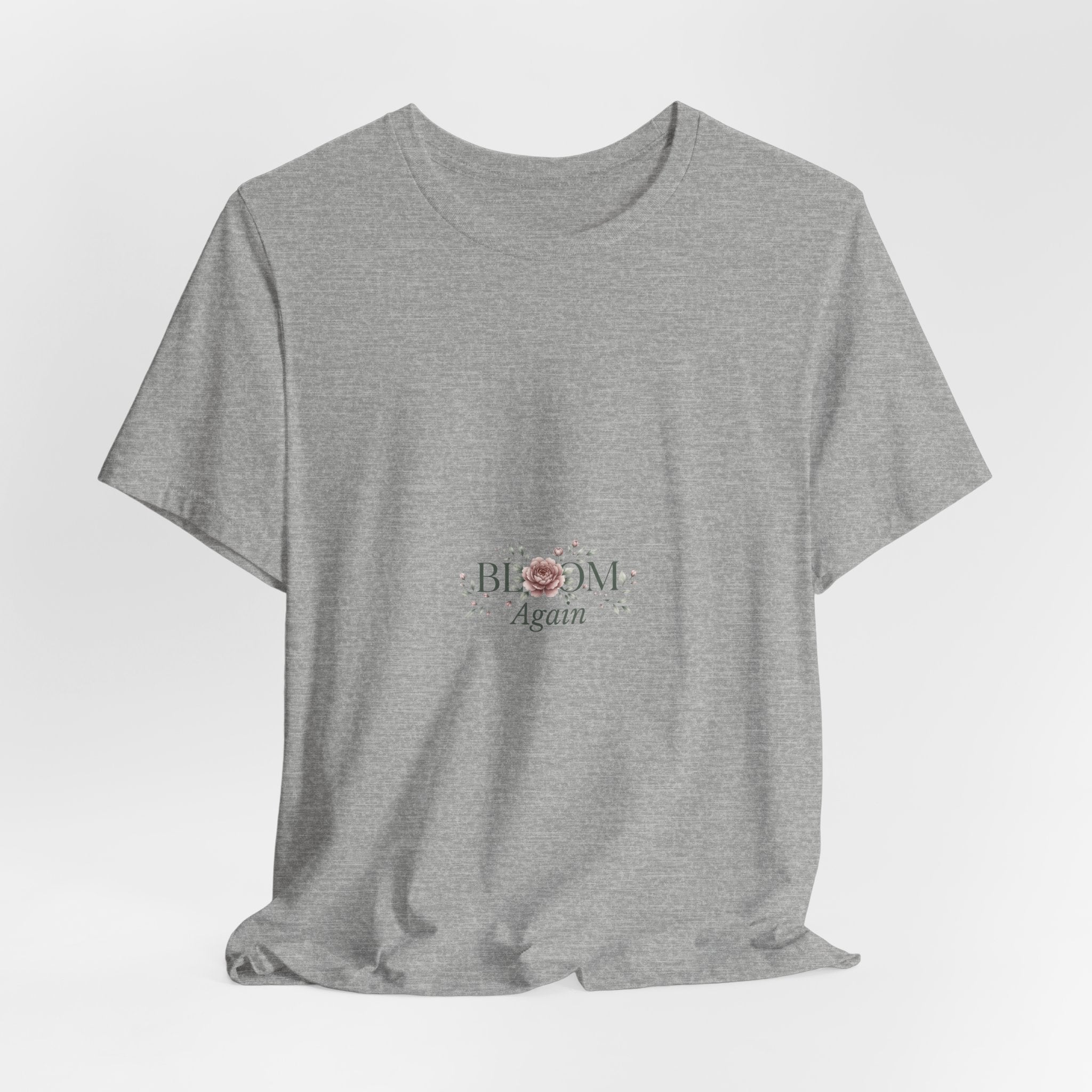 T-Shirt — "Bloom Again" Floral Minimalist Tee