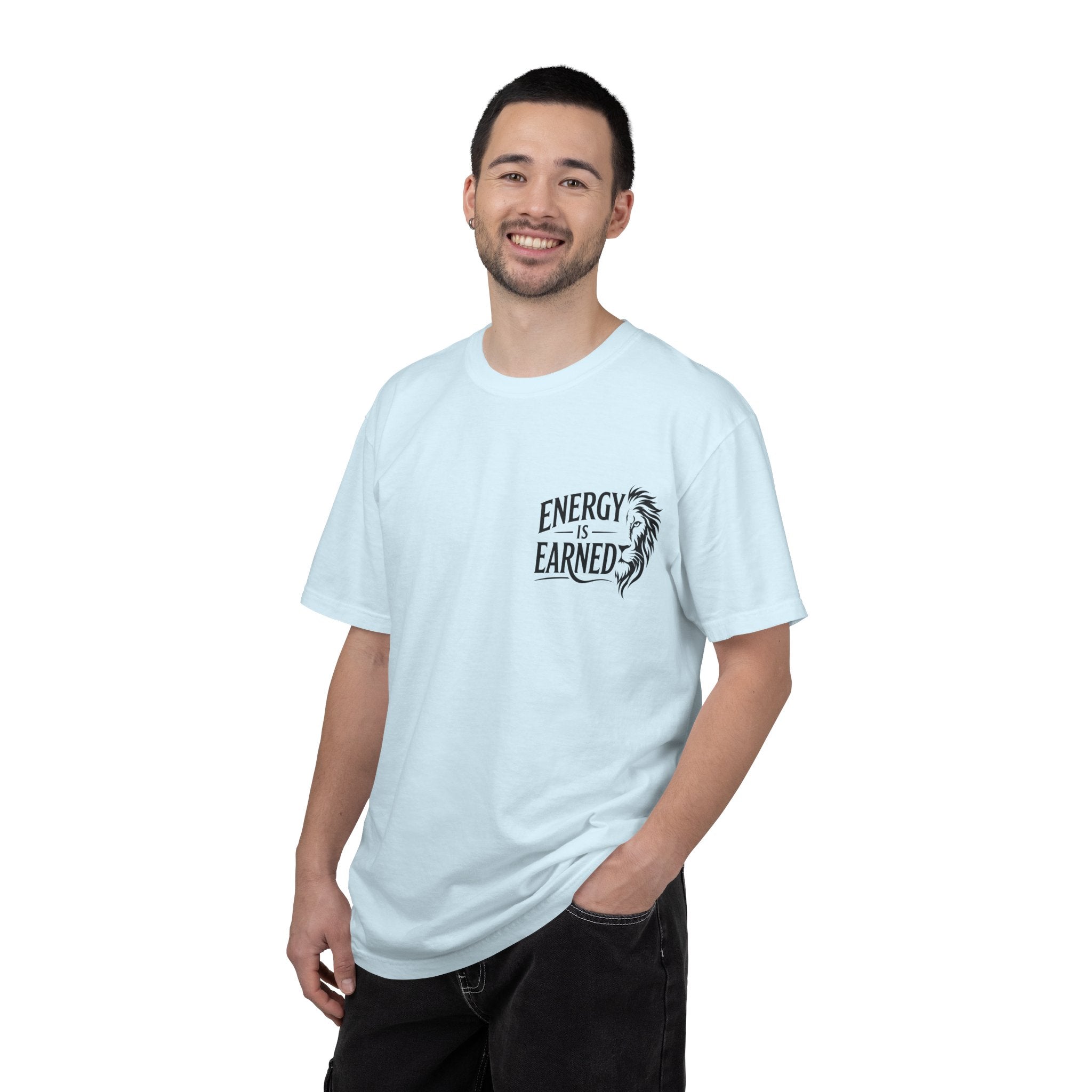 Energy Is Earned T-Shirt — Motivational Fitness Tee