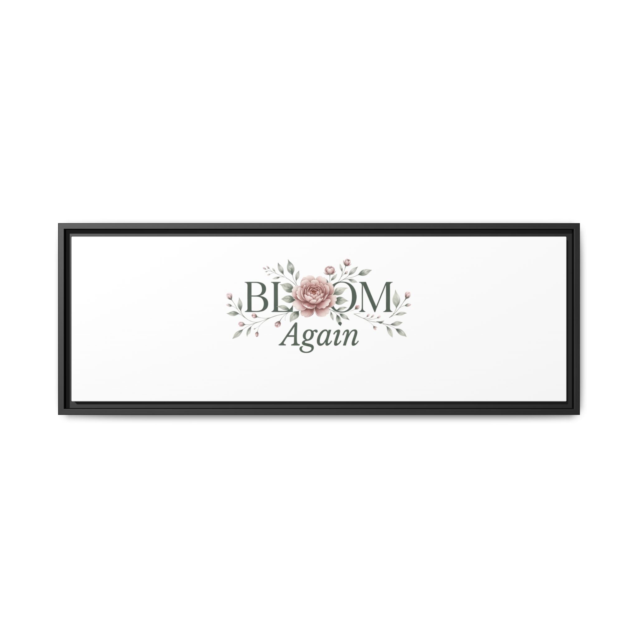 Bless Me Again Floral Matte Canvas Print, Framed Wall Art