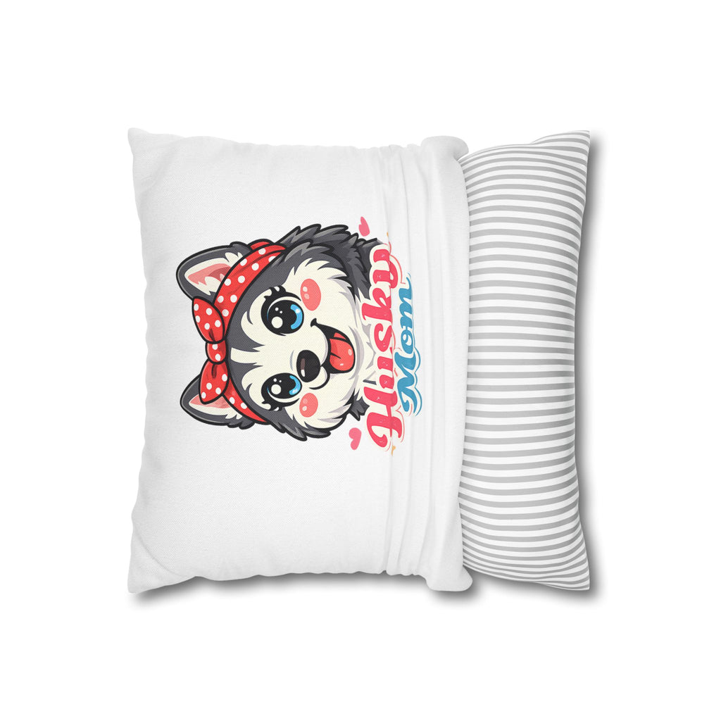 Husky Mom Decorative Pillowcase – Cute Husky Dog Design