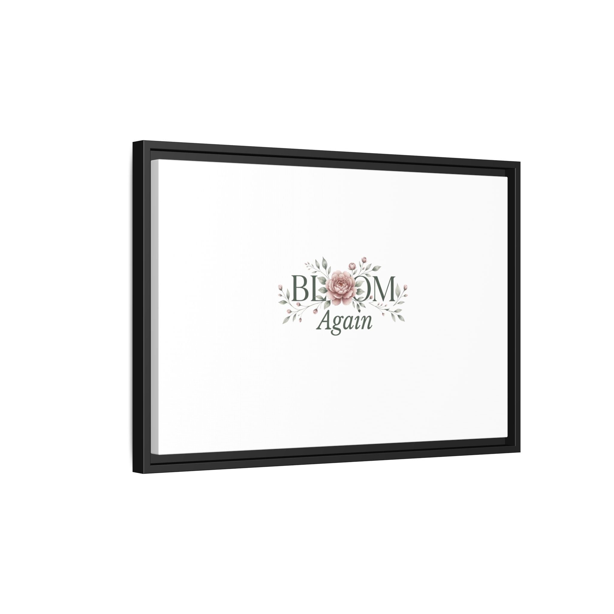 Bless Me Again Floral Matte Canvas Print, Framed Wall Art