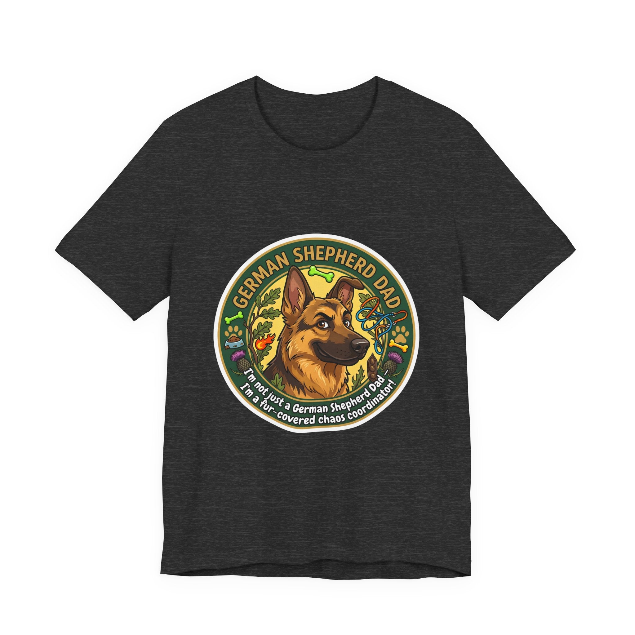 German Shepherd Dad T-Shirt — "German Shepherd Dad" Graphic Tee for Dog Lovers