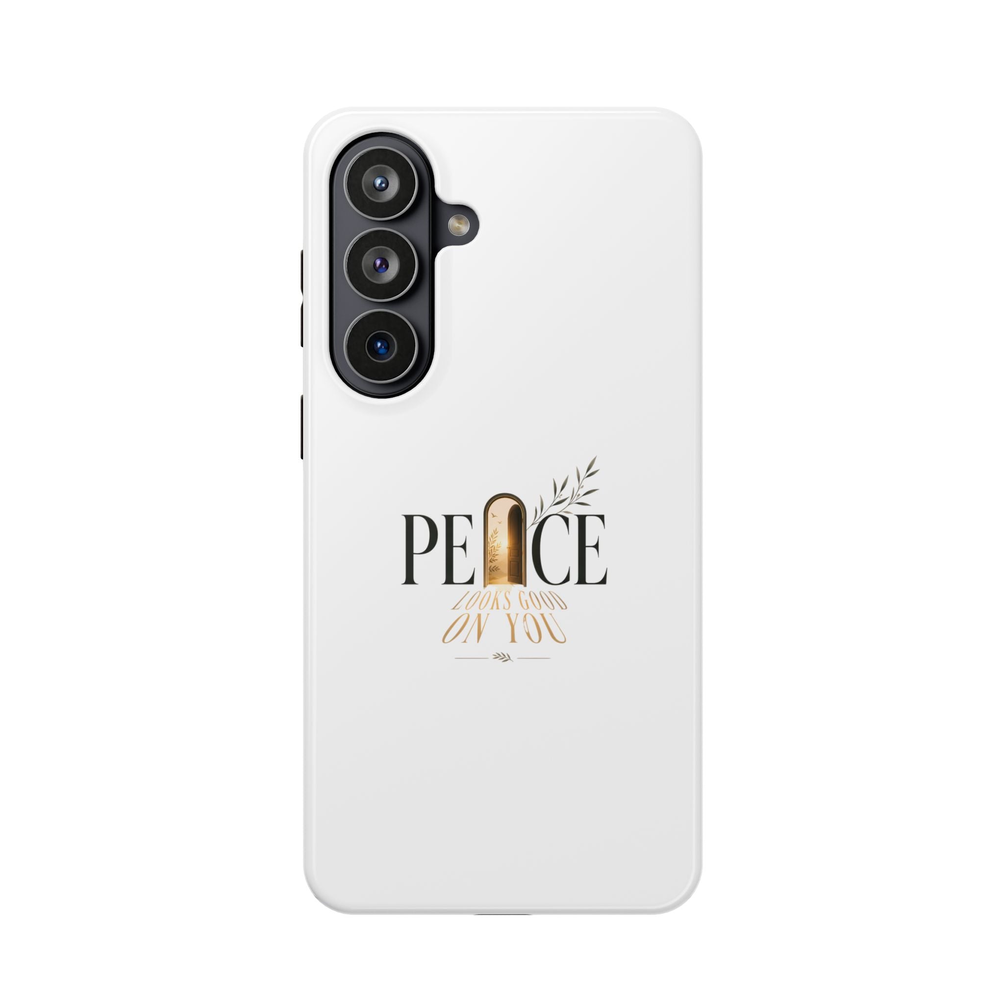 Phone Case — “Peace Be Upon You” Gold Olive Branch Magnetic Impact-Resistant Case