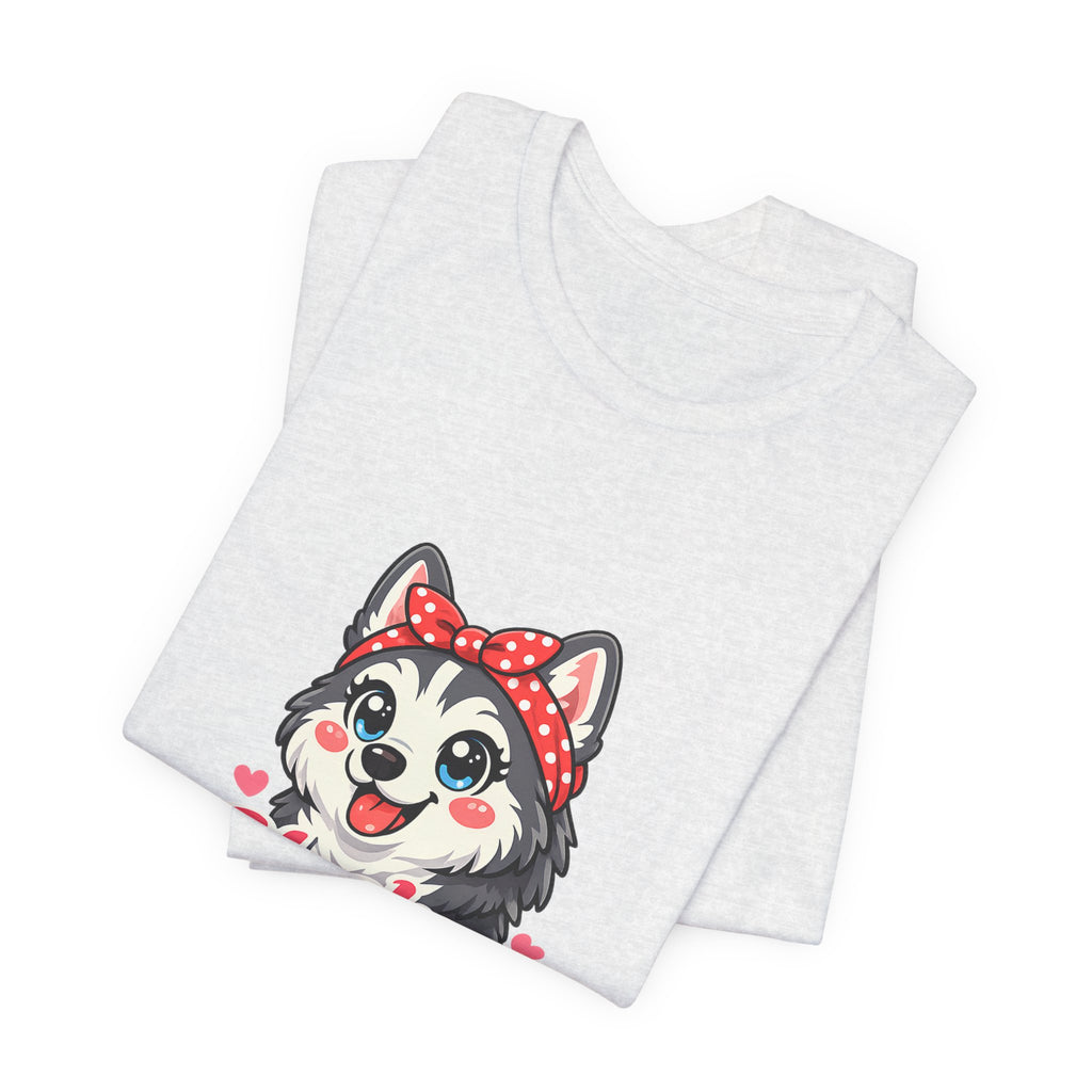 Husky Mom T-Shirt — Cute Cartoon Husky Mom Tee