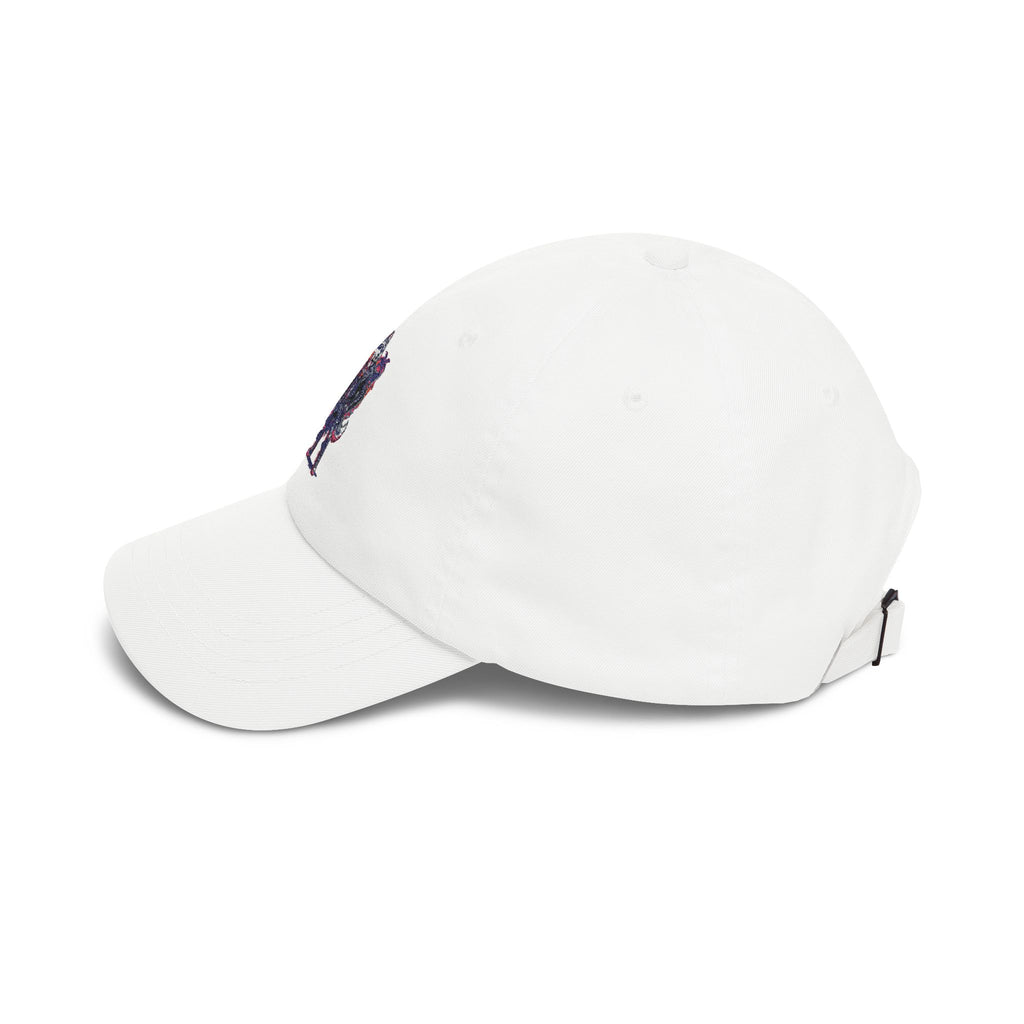 Wolf Warrior Dad Cap — Retro Cyberpunk Wolf Graphic Embroidered Baseball Hat