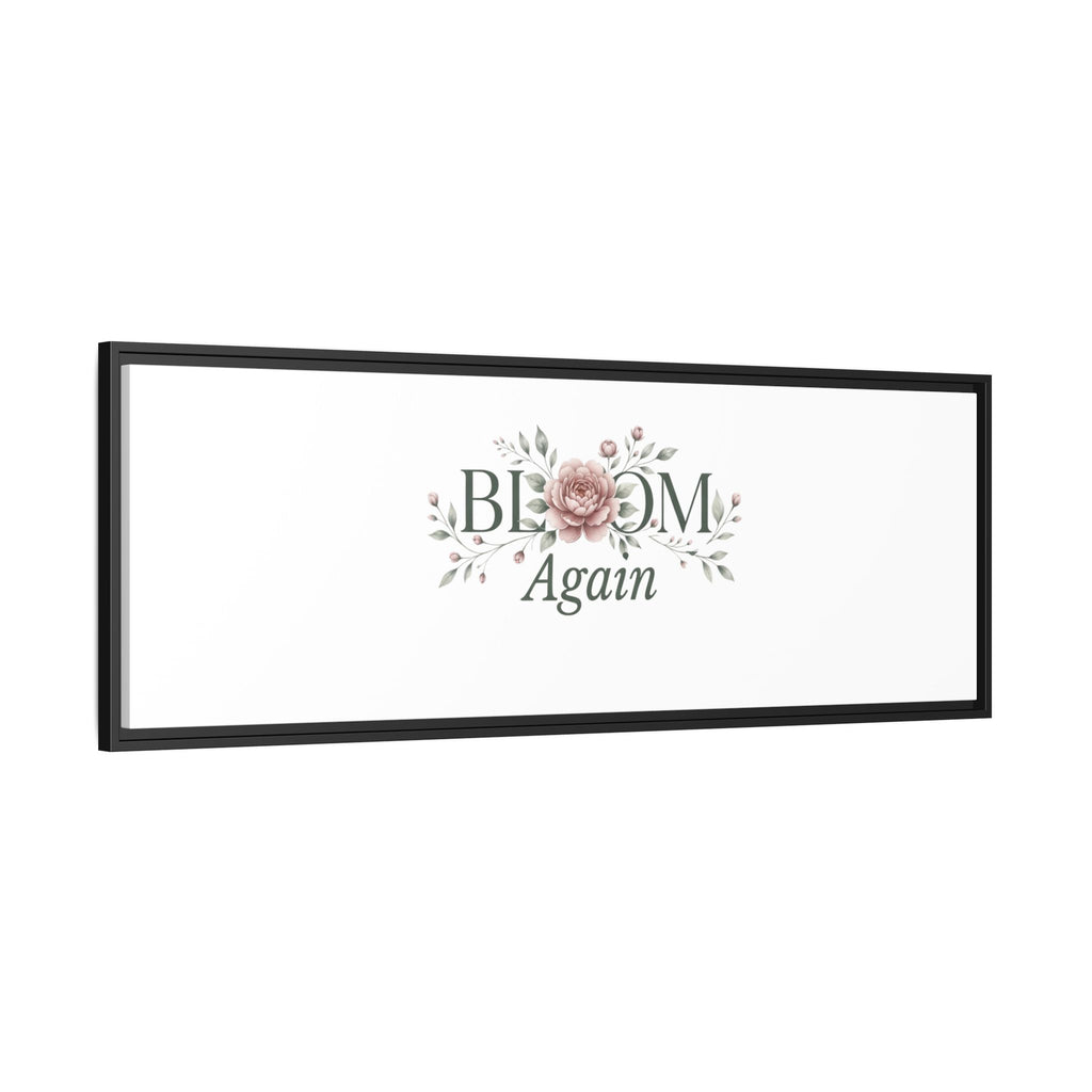 Bless Me Again Floral Matte Canvas Print, Framed Wall Art