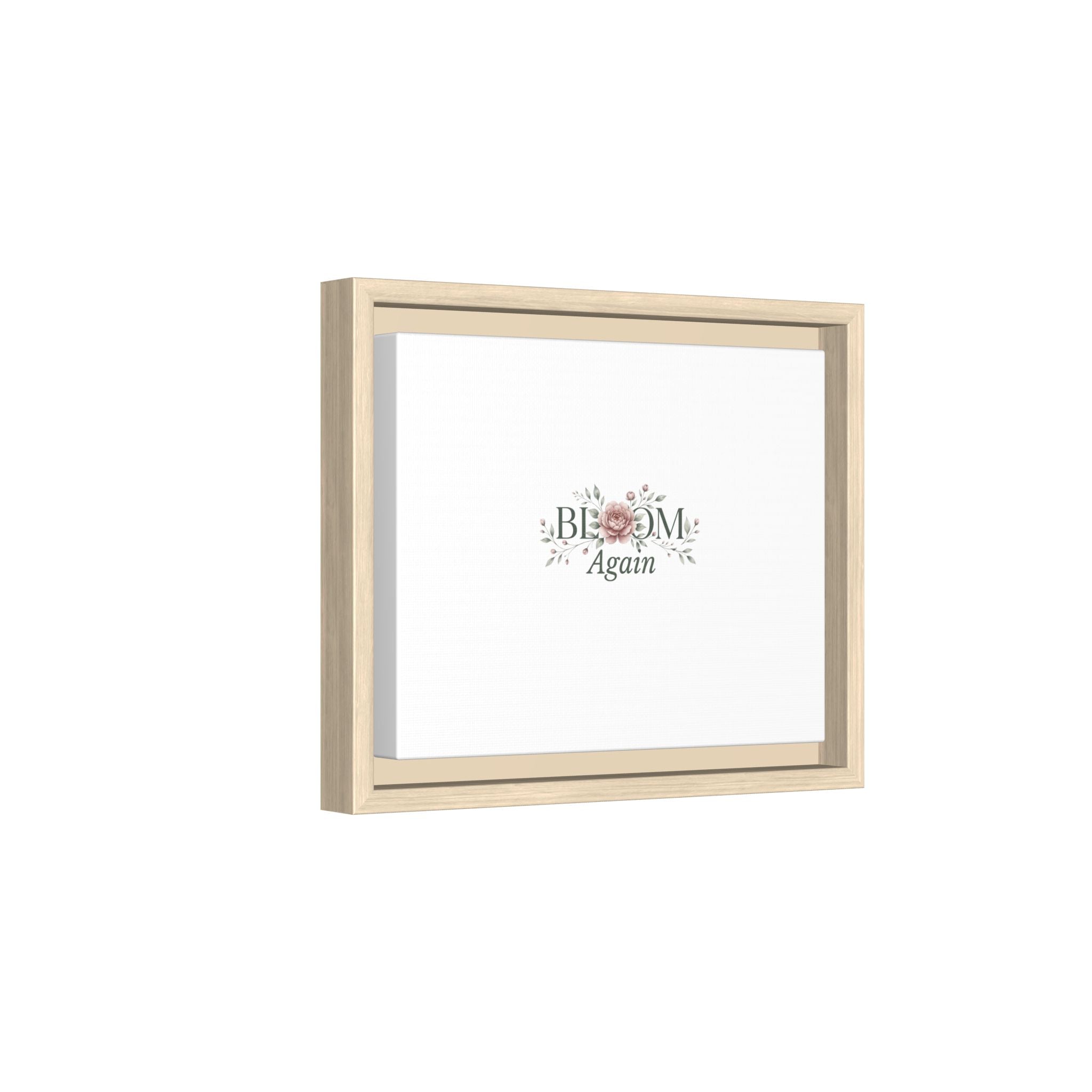Bless Me Again Floral Matte Canvas Print, Framed Wall Art