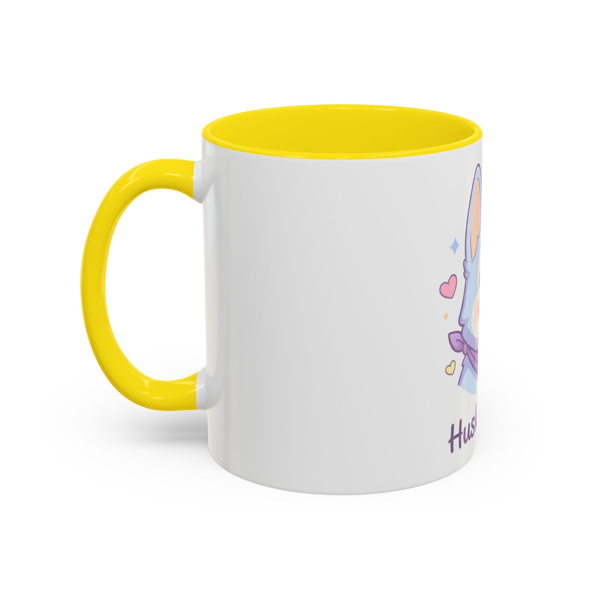 Husky Mom Accent Coffee Mug — Cute Pastel Husky Mother Dog Design (11/15oz)