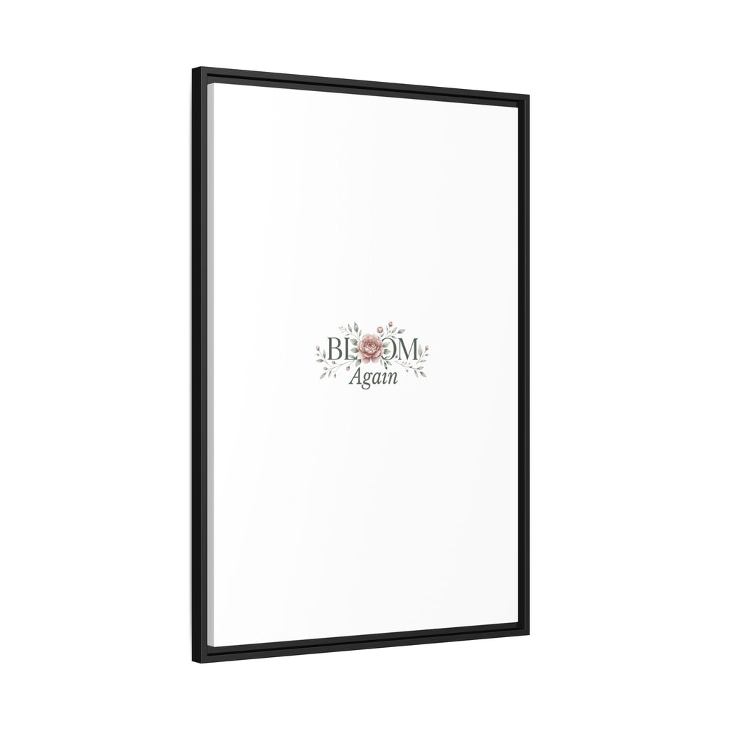Bless Me Again Floral Matte Canvas Print, Framed Wall Art