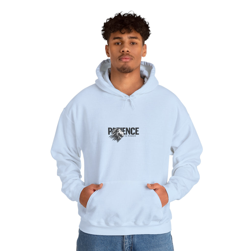 Patience Floral Hoodie — Minimalist Inspirational Graphic Sweatshirt