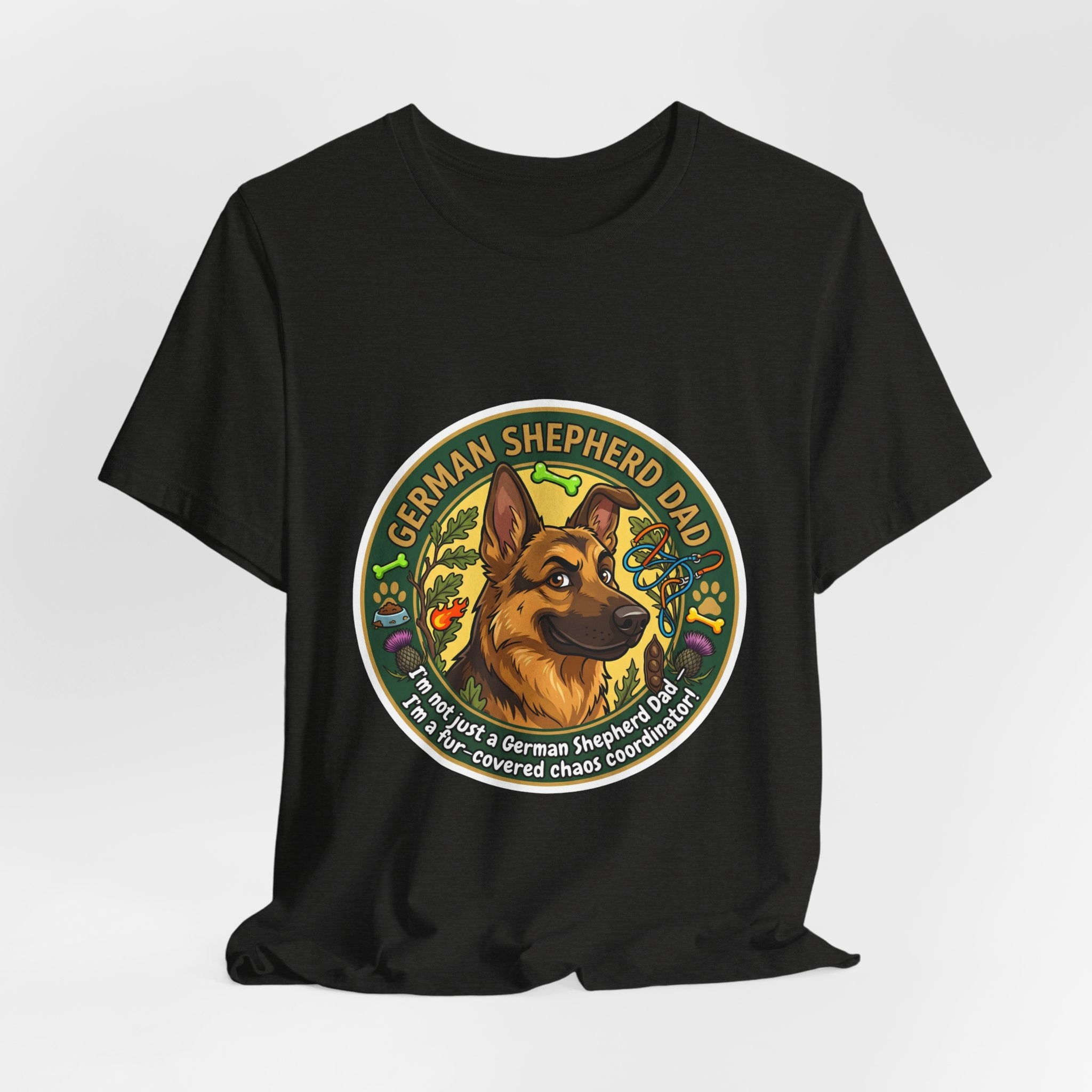 German Shepherd Dad T-Shirt — "German Shepherd Dad" Graphic Tee for Dog Lovers
