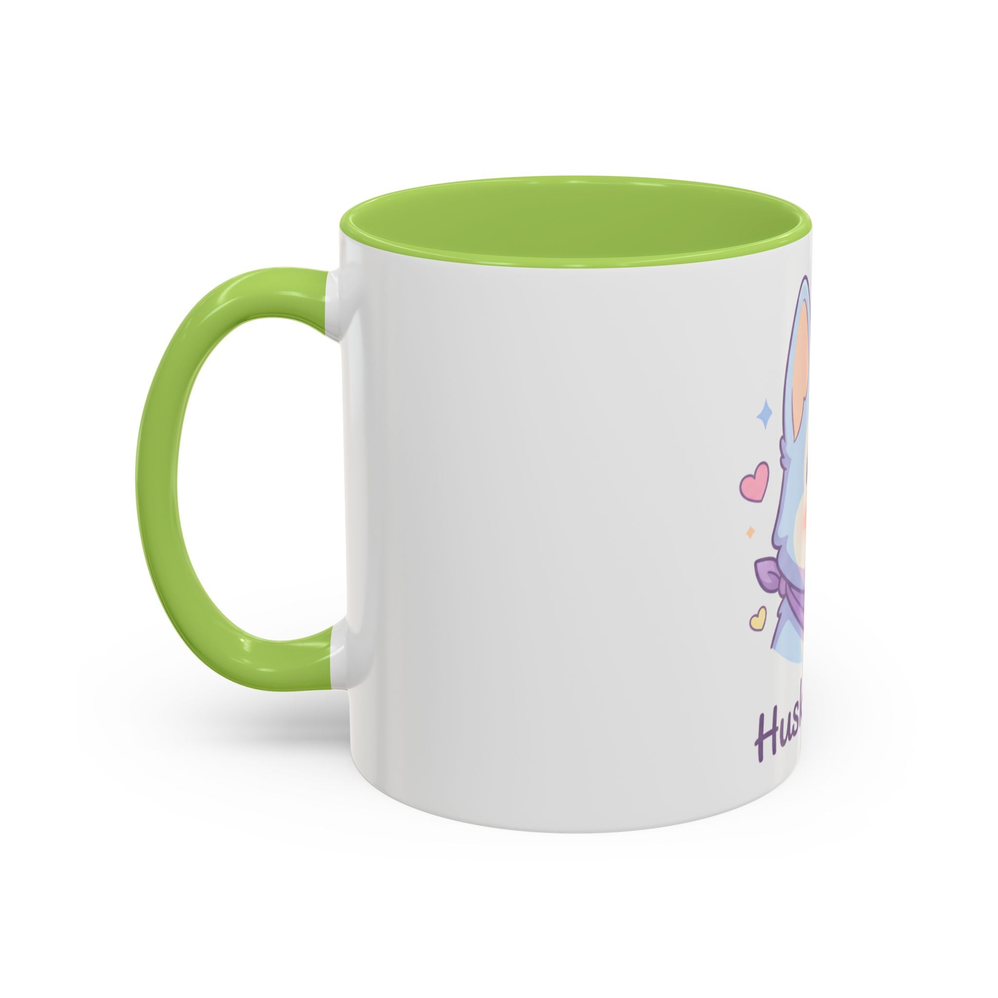 Husky Mom Accent Coffee Mug — Cute Pastel Husky Mother Dog Design (11/15oz)