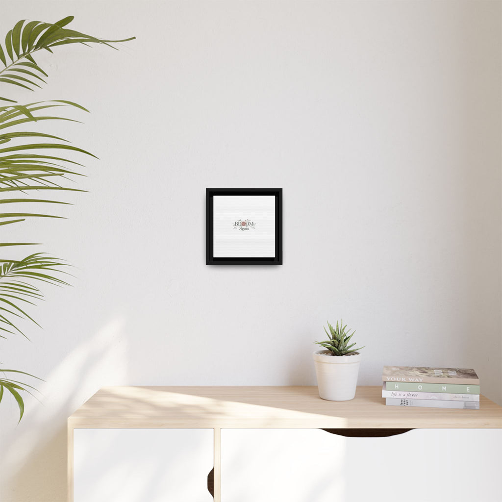 Bless Me Again Floral Matte Canvas Print, Framed Wall Art