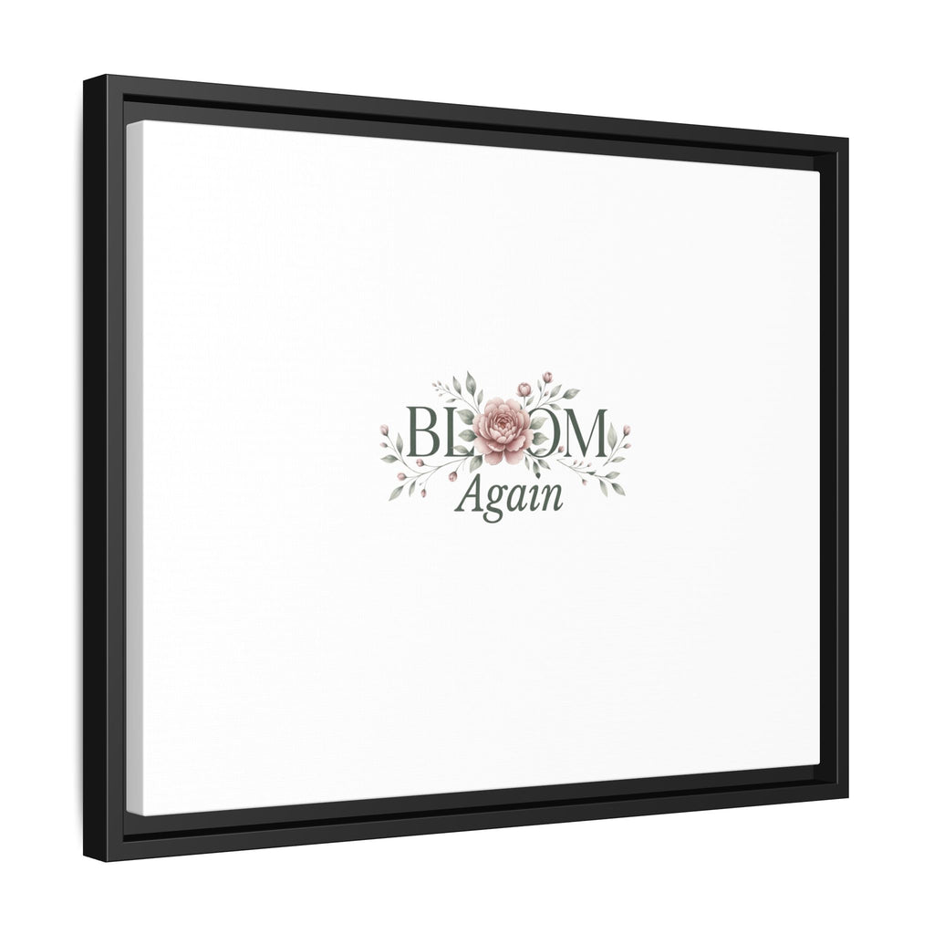 Bless Me Again Floral Matte Canvas Print, Framed Wall Art