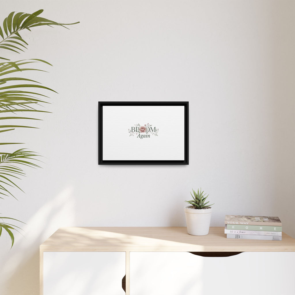 Bless Me Again Floral Matte Canvas Print, Framed Wall Art