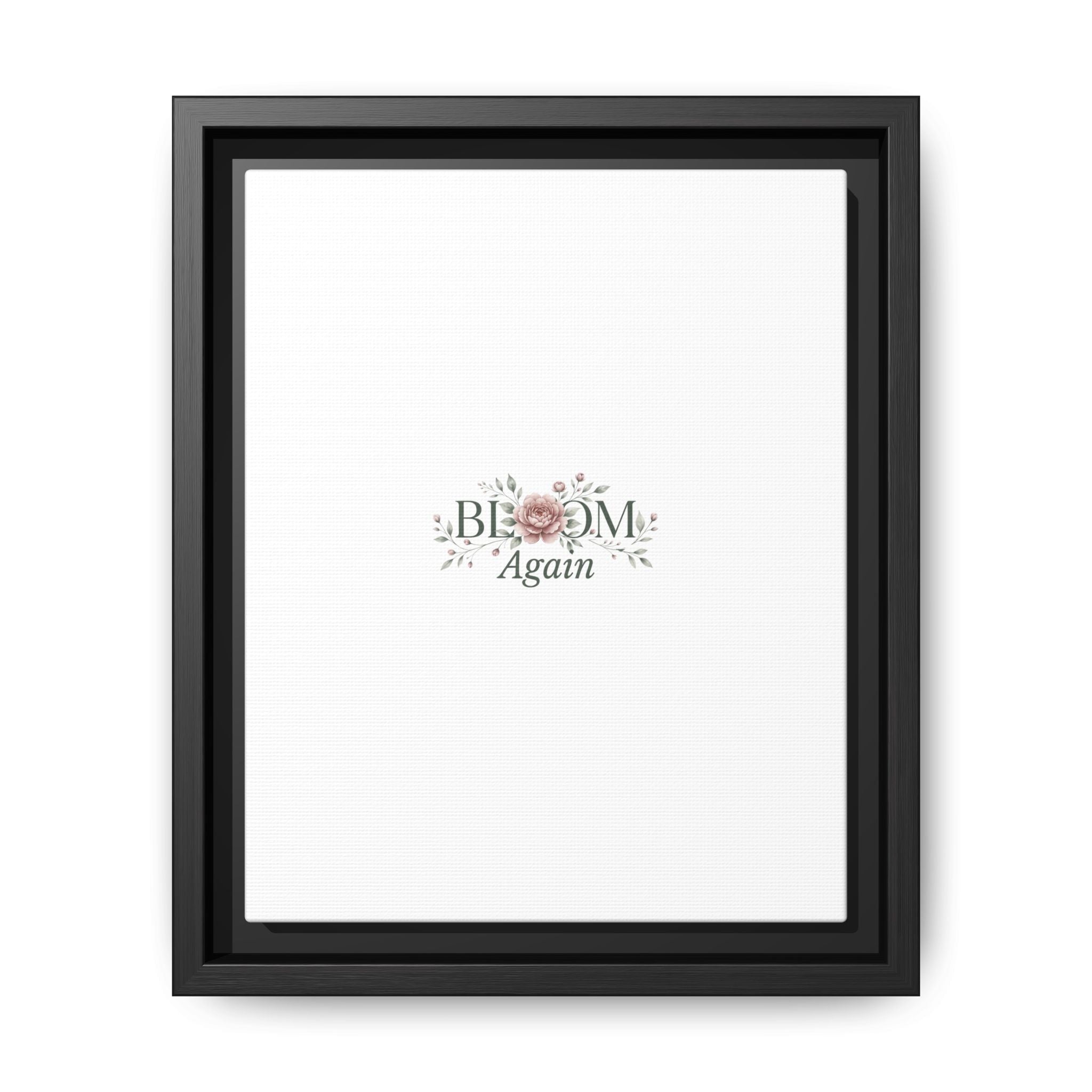 Bless Me Again Floral Matte Canvas Print, Framed Wall Art