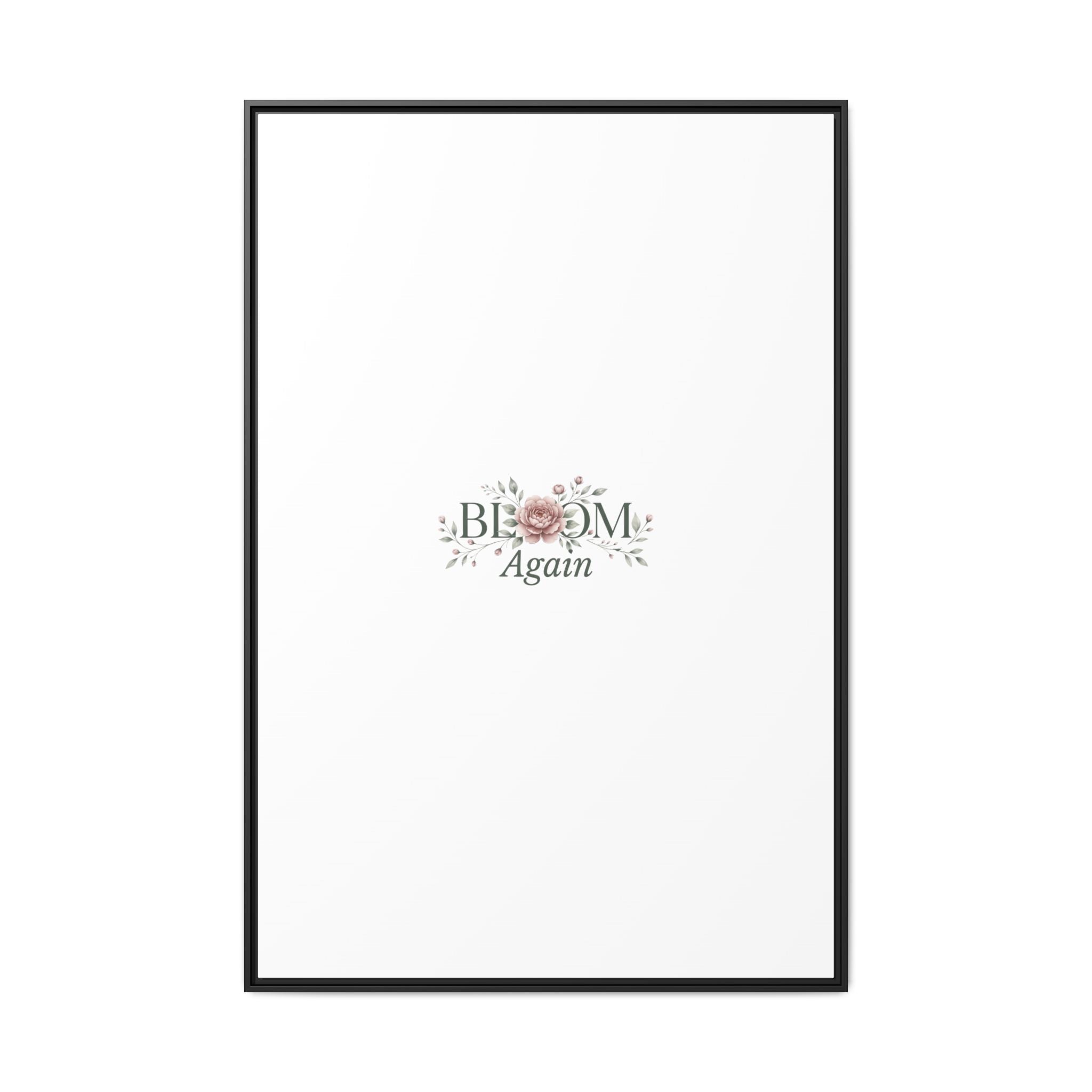 Bless Me Again Floral Matte Canvas Print, Framed Wall Art
