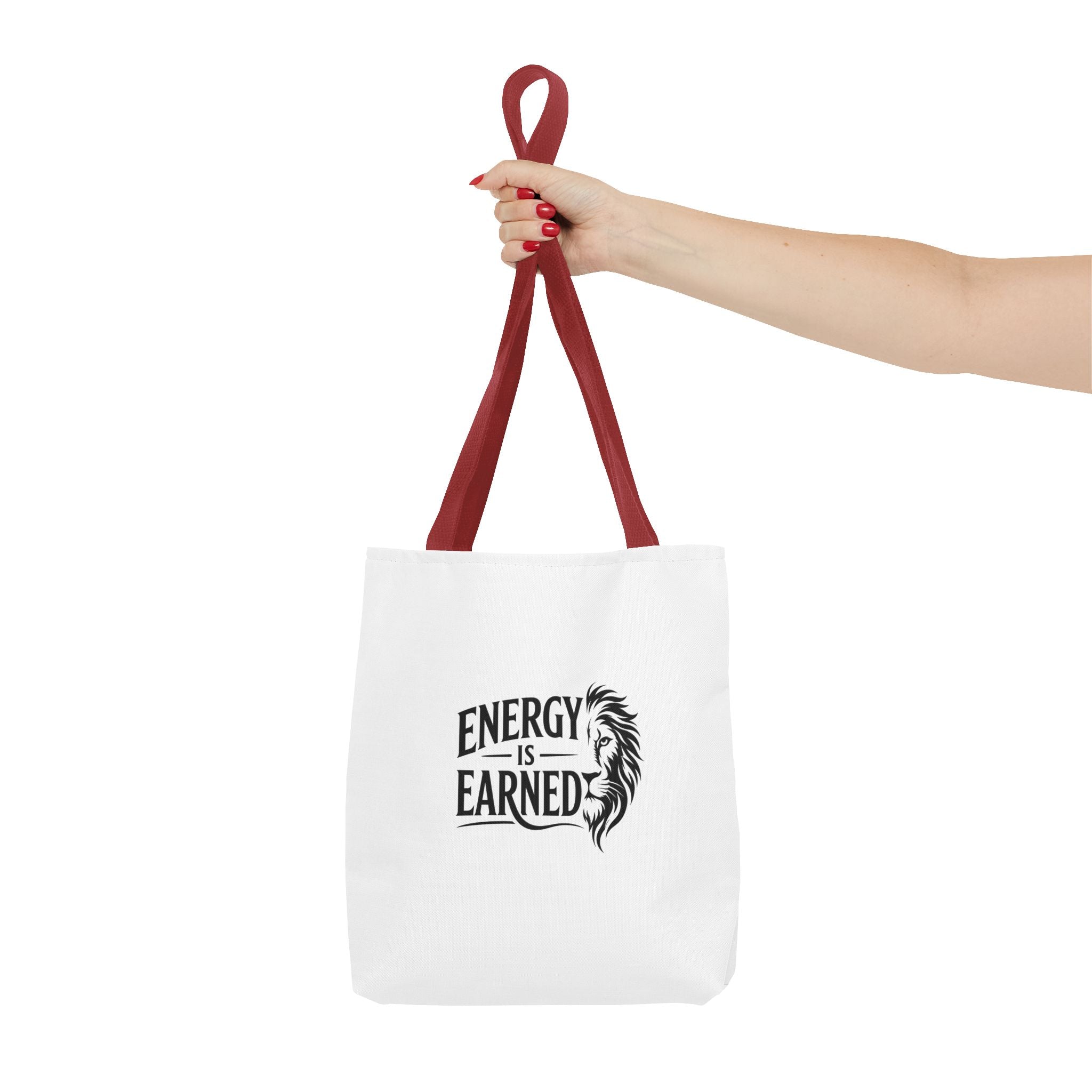 Energy Is Earned Tote Bag - Motivational Gym & Fitness Canvas Tote