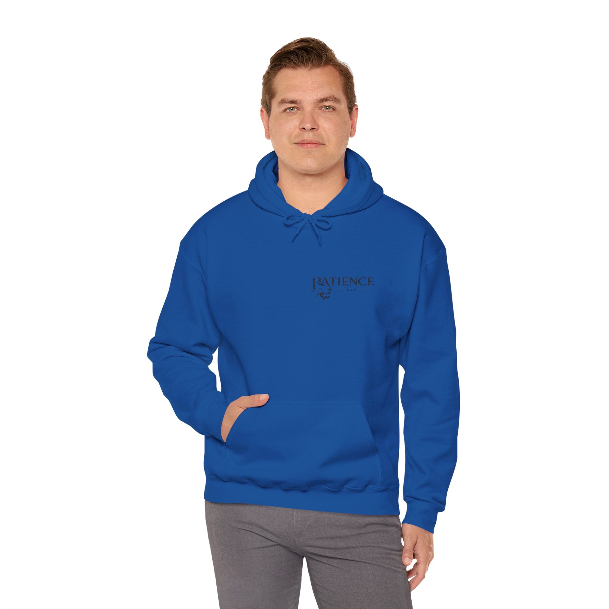 Patience Dove Hoodie — Minimal Inspirational Graphic Hooded Sweatshirt