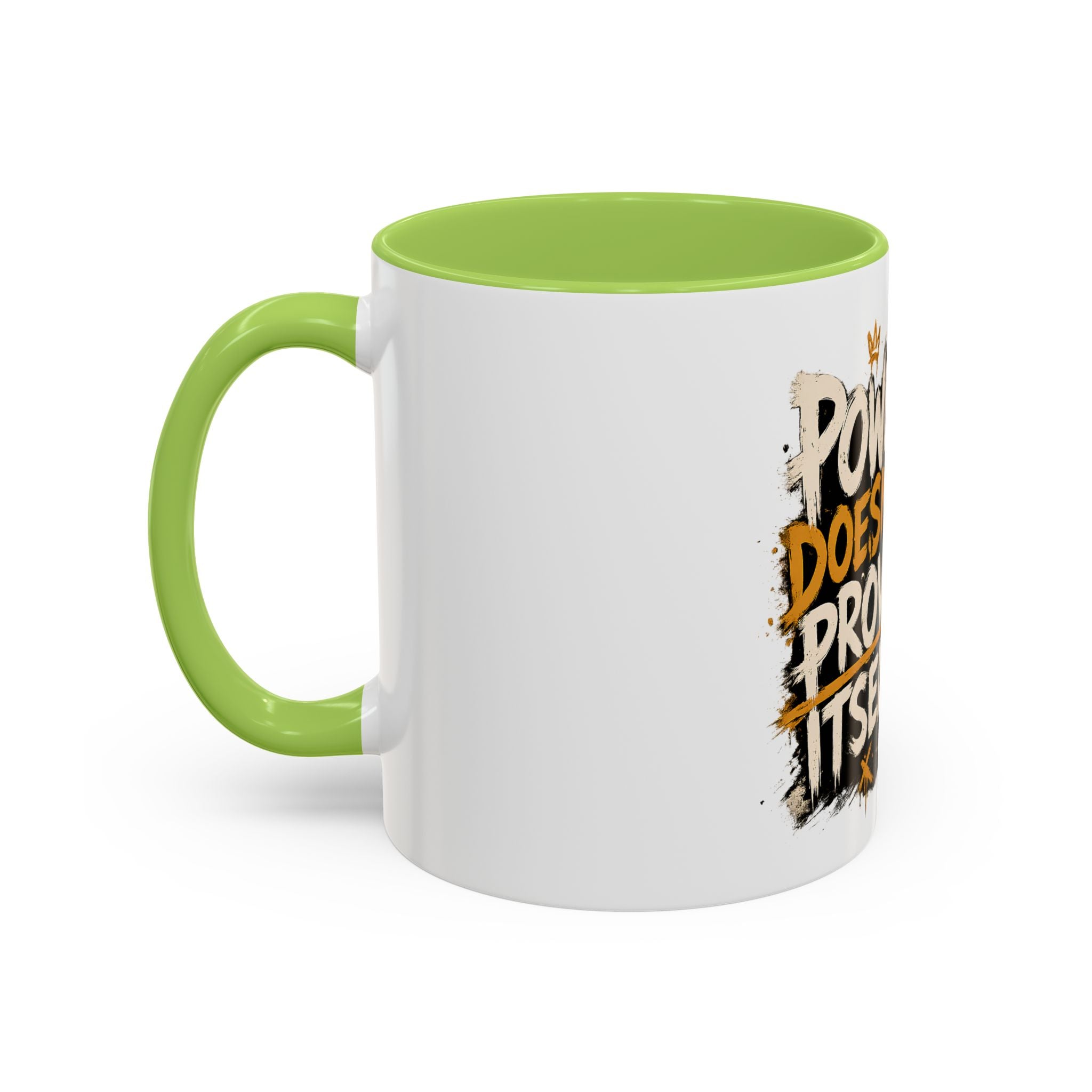 Power Doesn't Prove Itself Lion Accent Coffee Mug — Motivational 11/15oz Gift