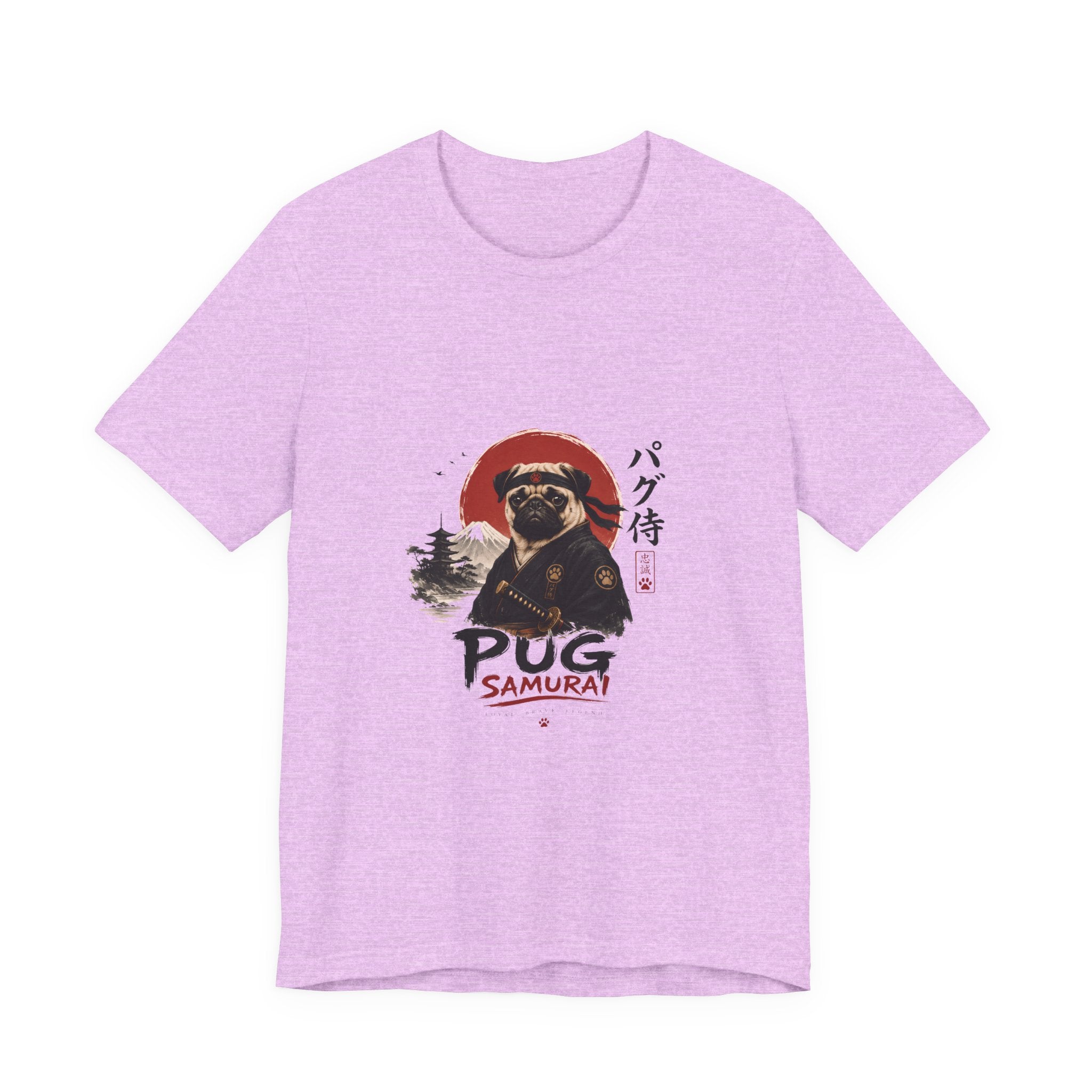 Pug Samurai T‑Shirt — Cute Samurai Pug Graphic Tee