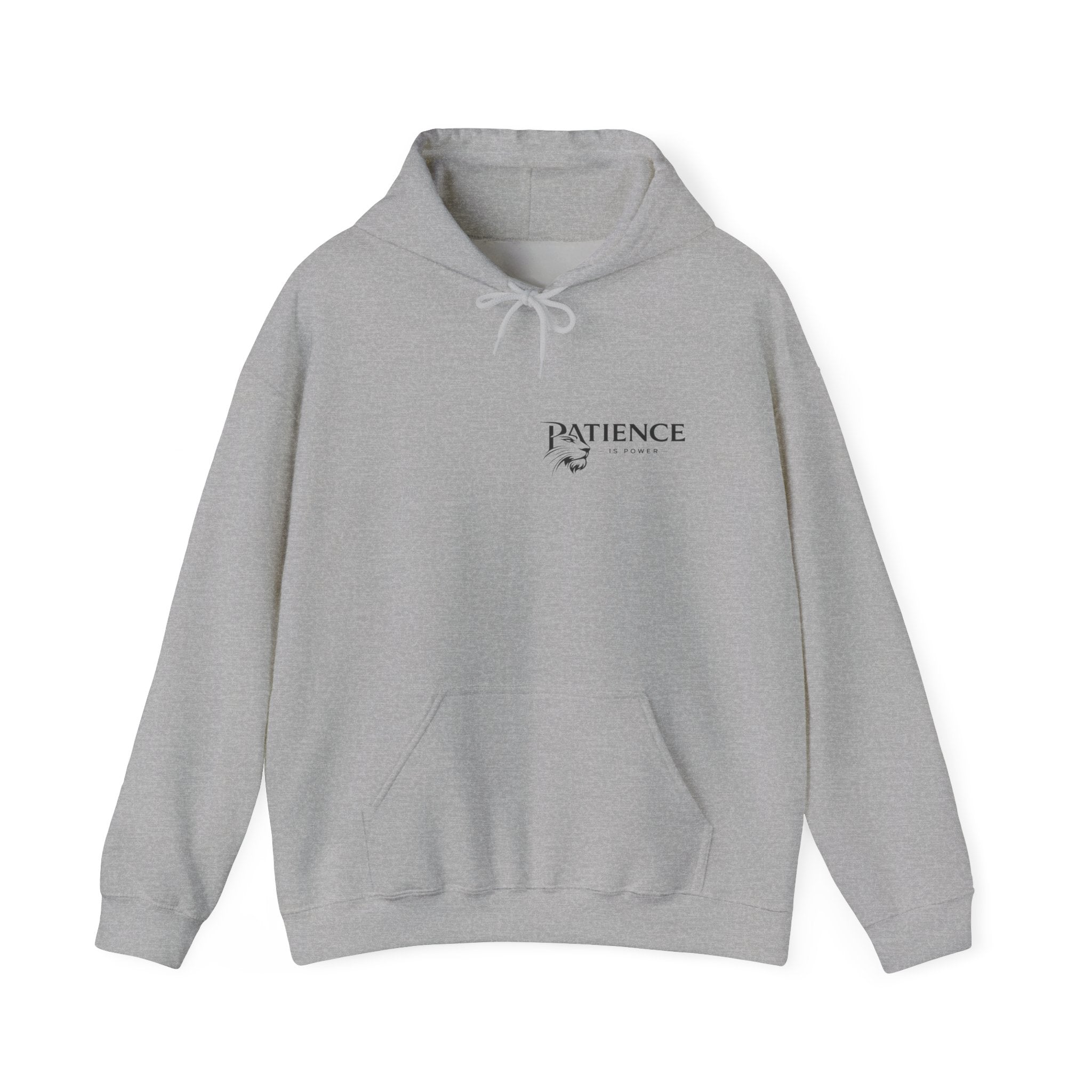 Patience Dove Hoodie — Minimal Inspirational Graphic Hooded Sweatshirt