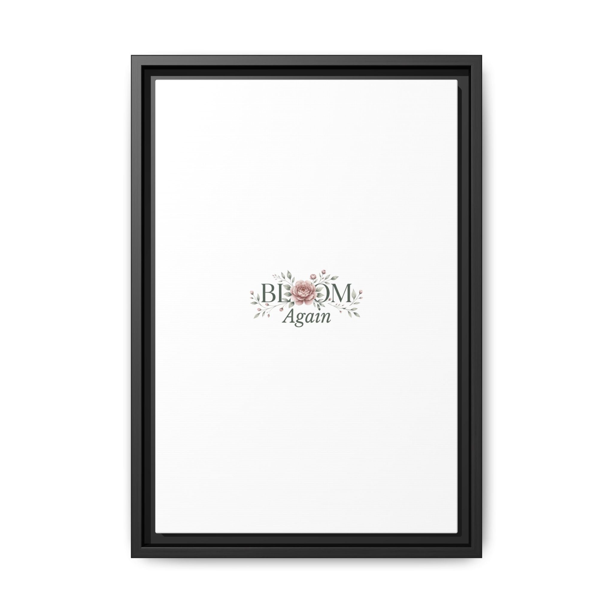Bless Me Again Floral Matte Canvas Print, Framed Wall Art