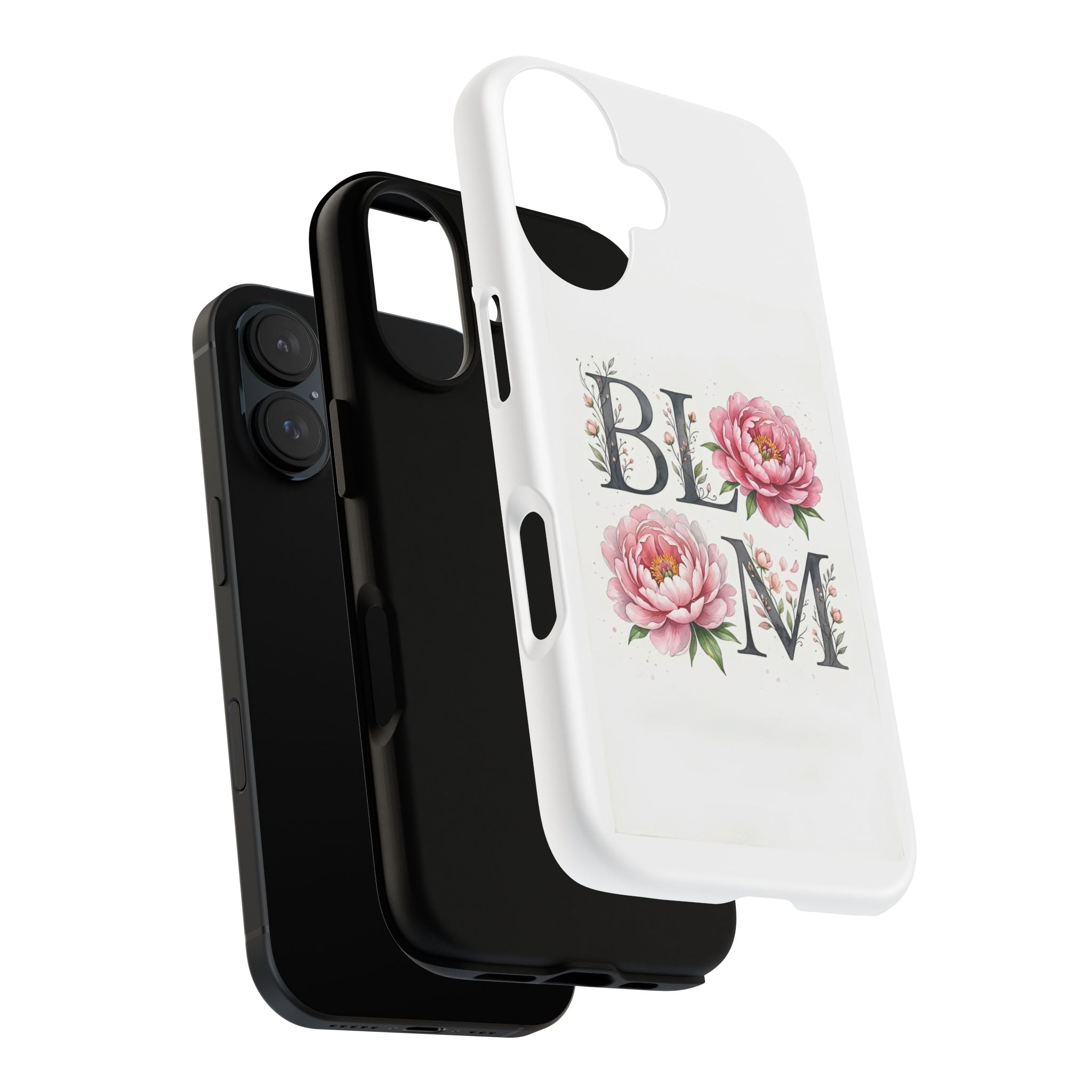 Bloom Tough Phone Case – Floral Peony Protective Cover