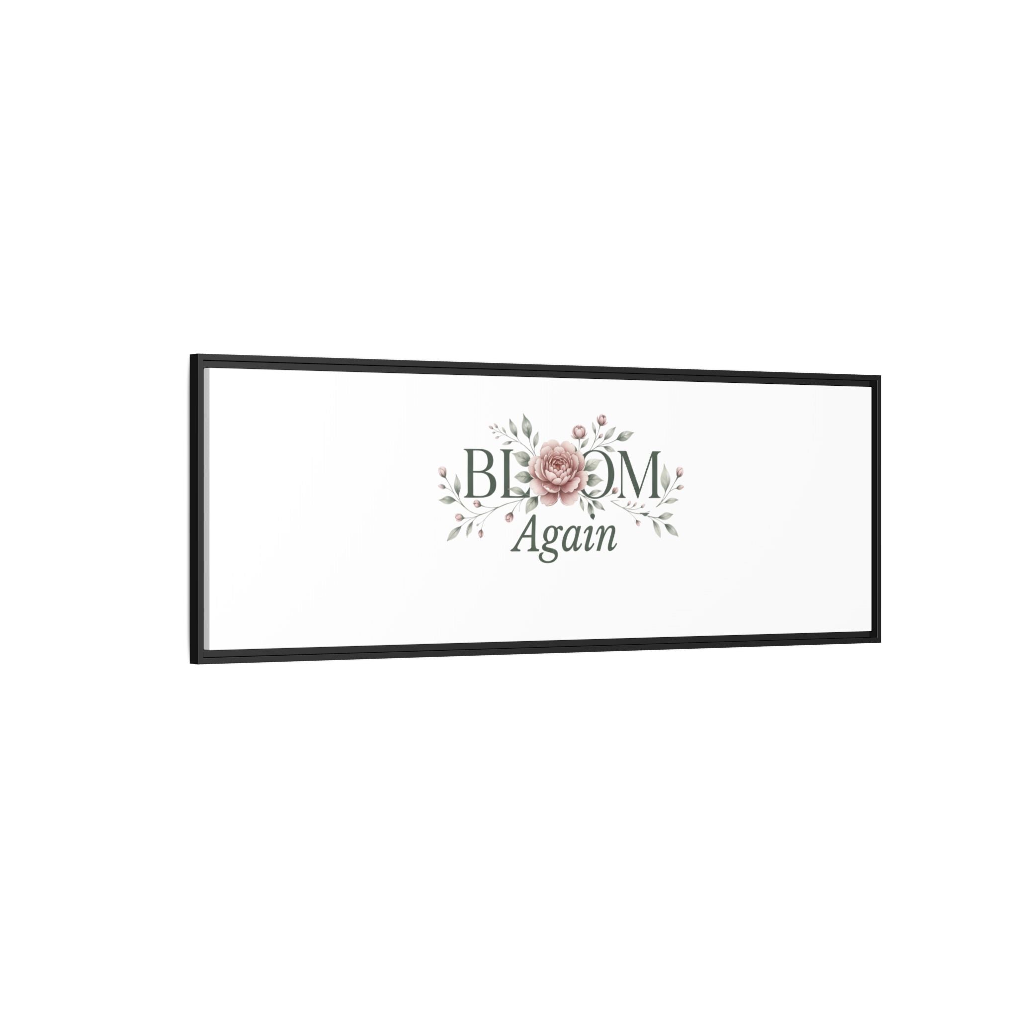 Bless Me Again Floral Matte Canvas Print, Framed Wall Art