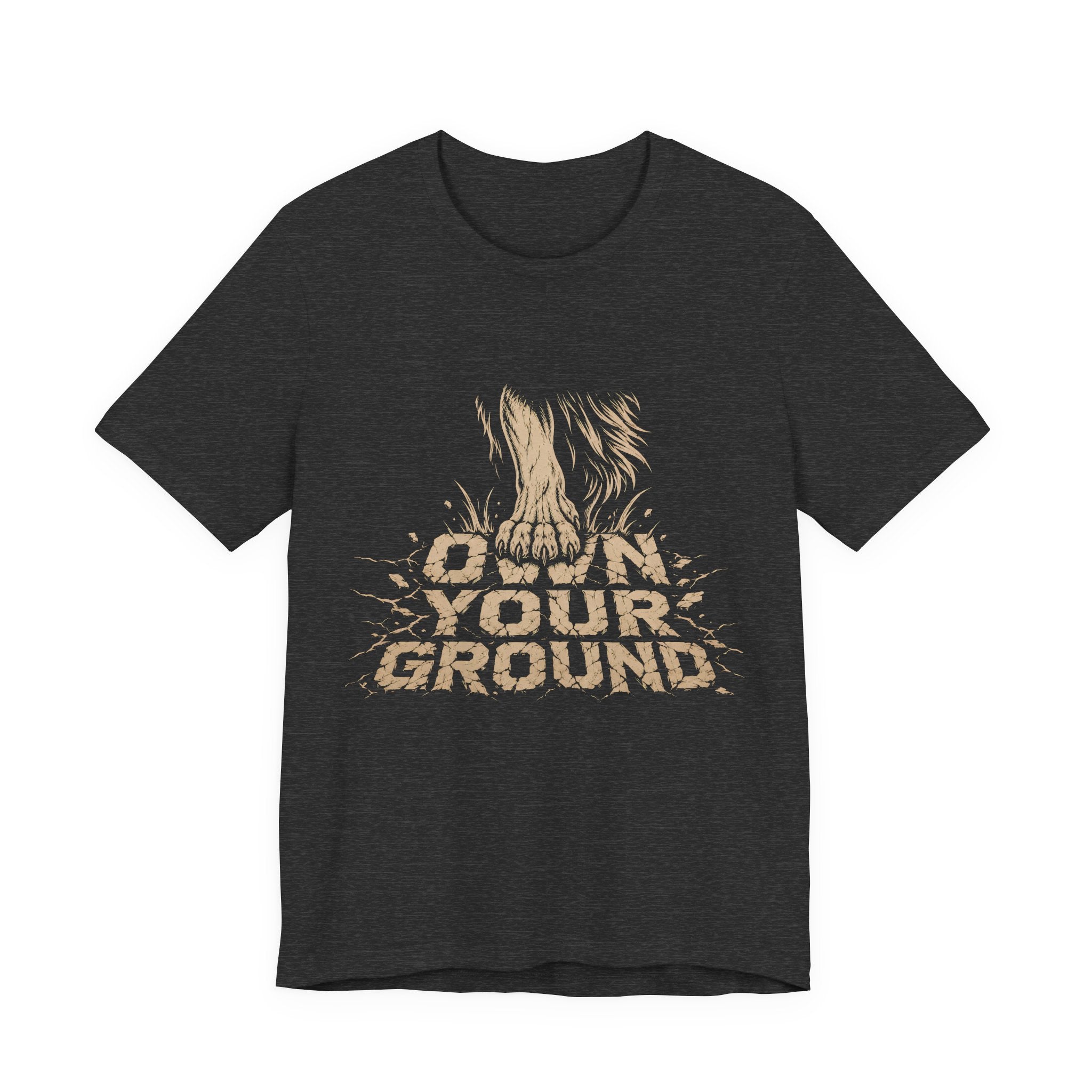 T‑Shirt — Own Your Ground Graphic Tee (Boot Print Design)