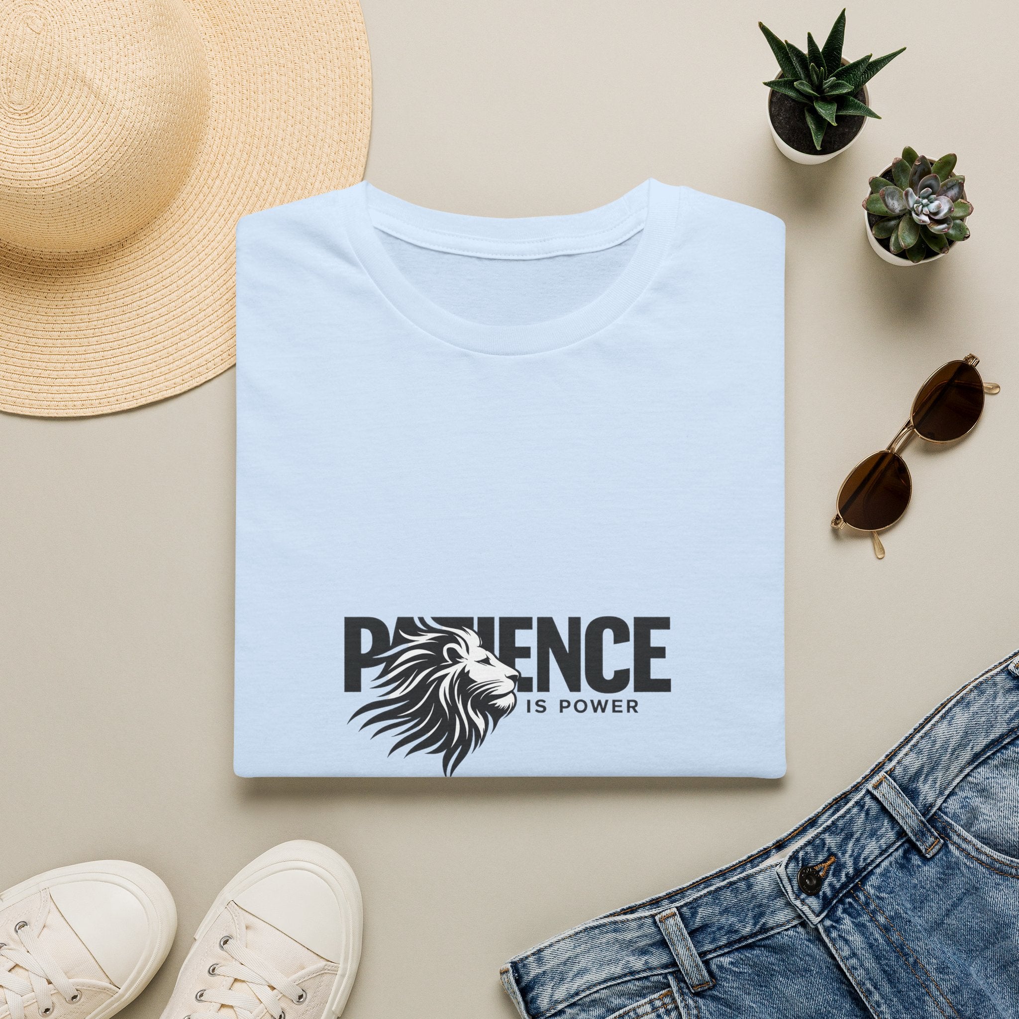 Patience Is Power Lion T-Shirt — Motivational Graphic Tee