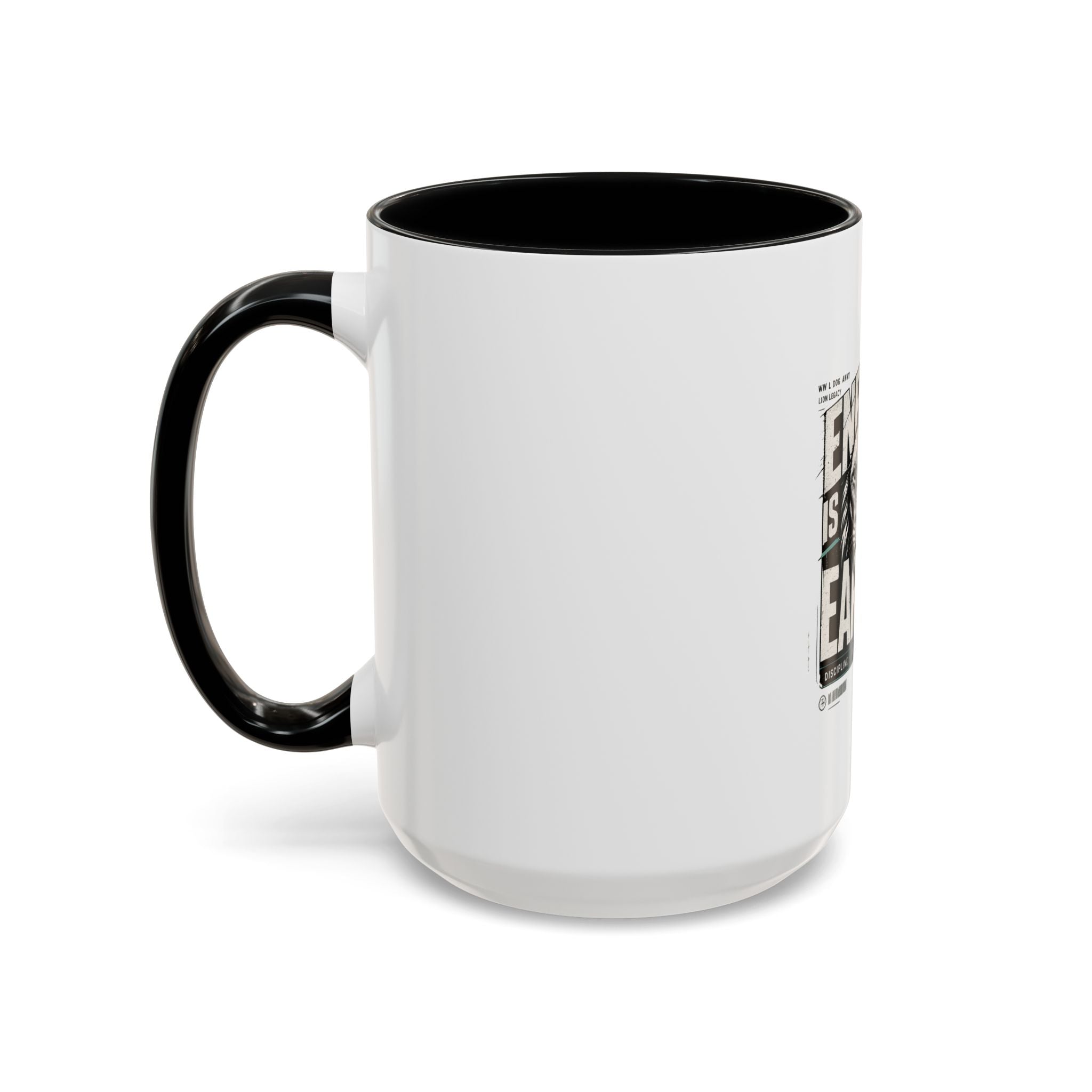 Energy Is Earned Lion Coffee Mug — Motivational Gym & Fitness Mug (11/15oz)