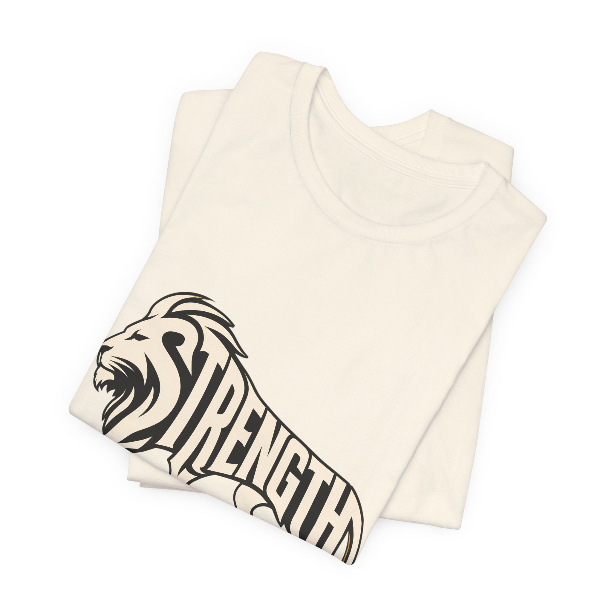 Strength In Pause T-Shirt — Lion Graphic Motivational Tee