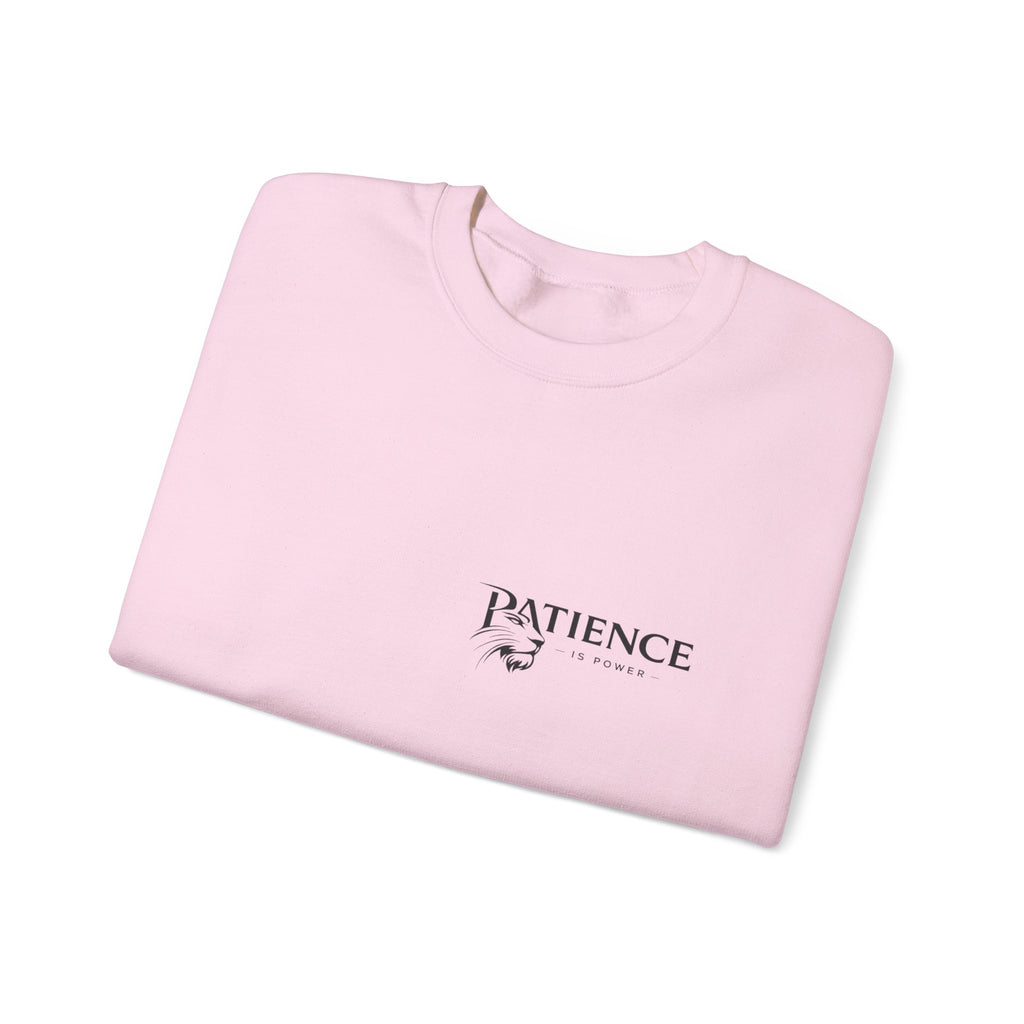 Patience Crewneck Sweatshirt — Minimalist Script Logo Pullover