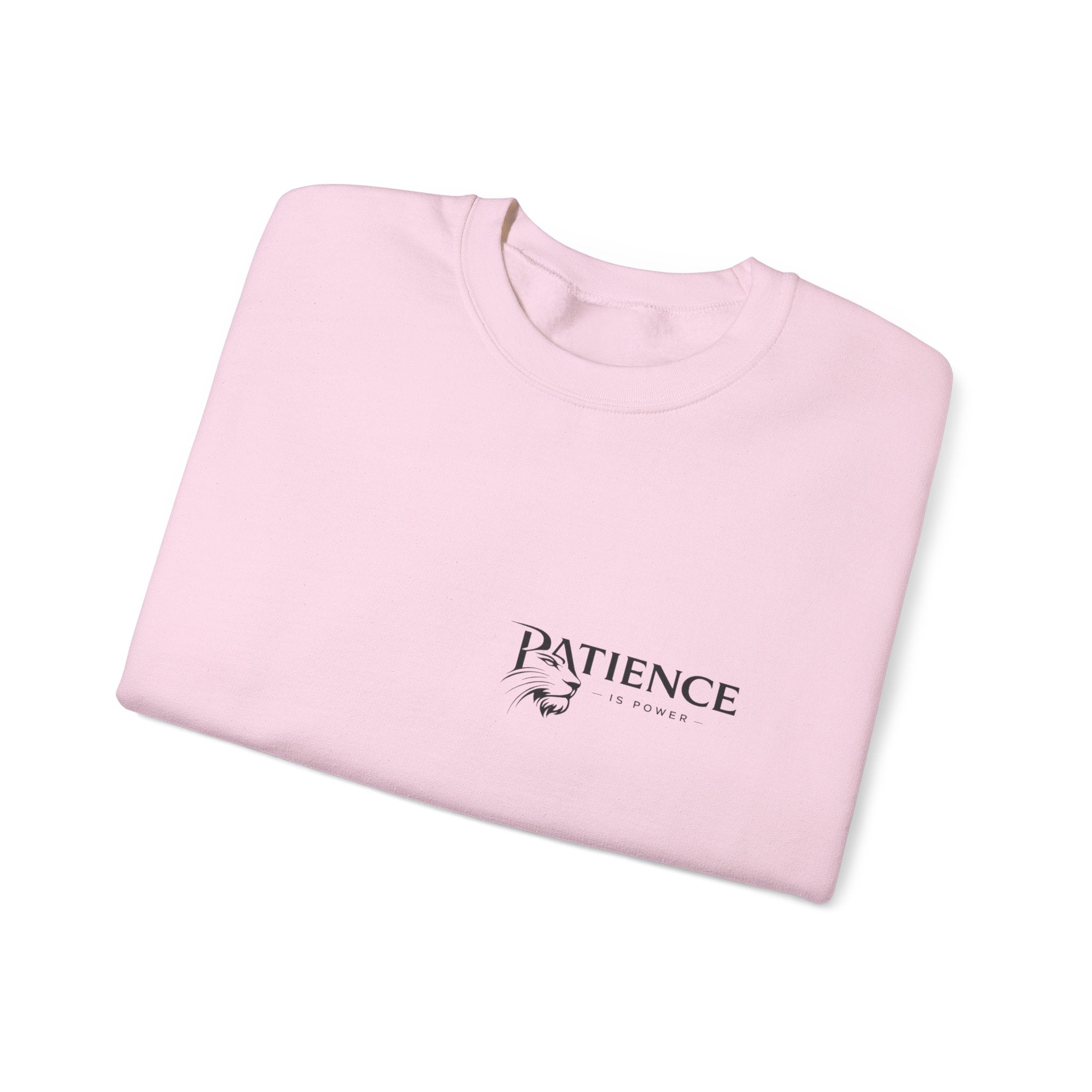 Patience Crewneck Sweatshirt — Minimalist Script Logo Pullover