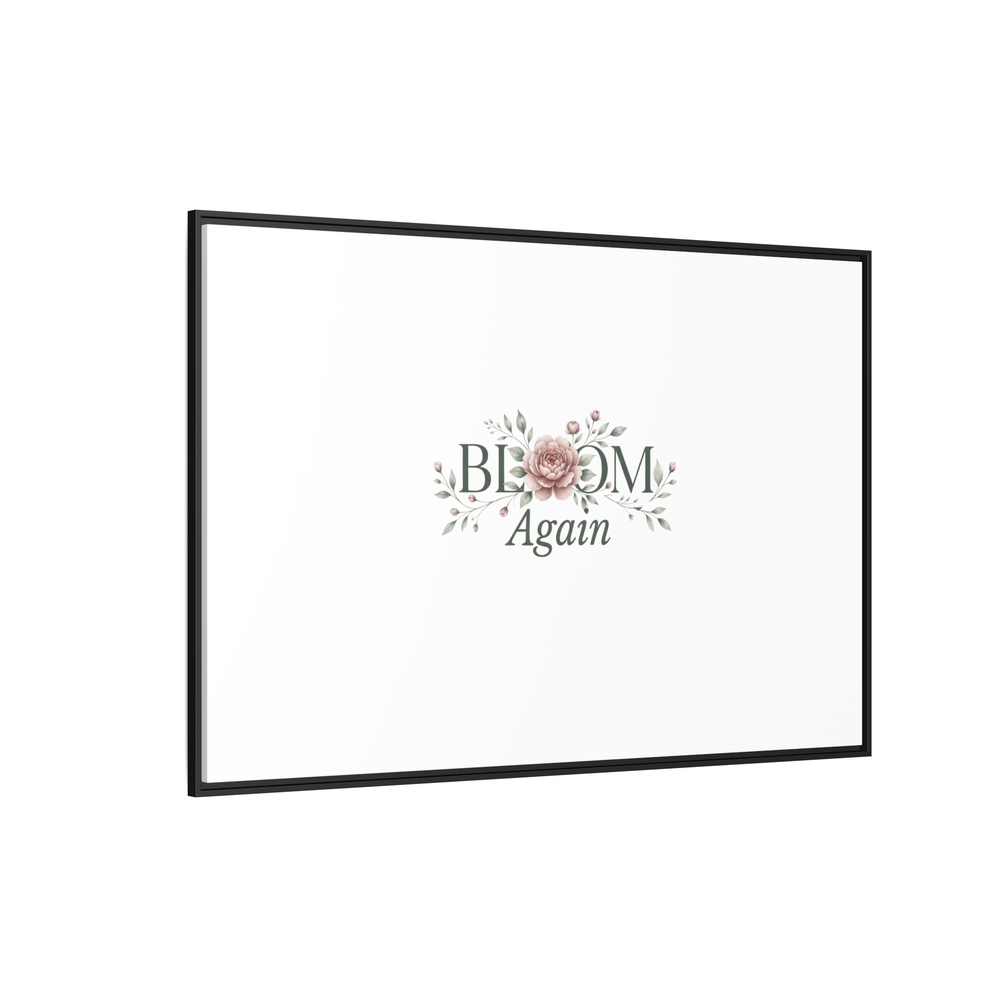 Bless Me Again Floral Matte Canvas Print, Framed Wall Art
