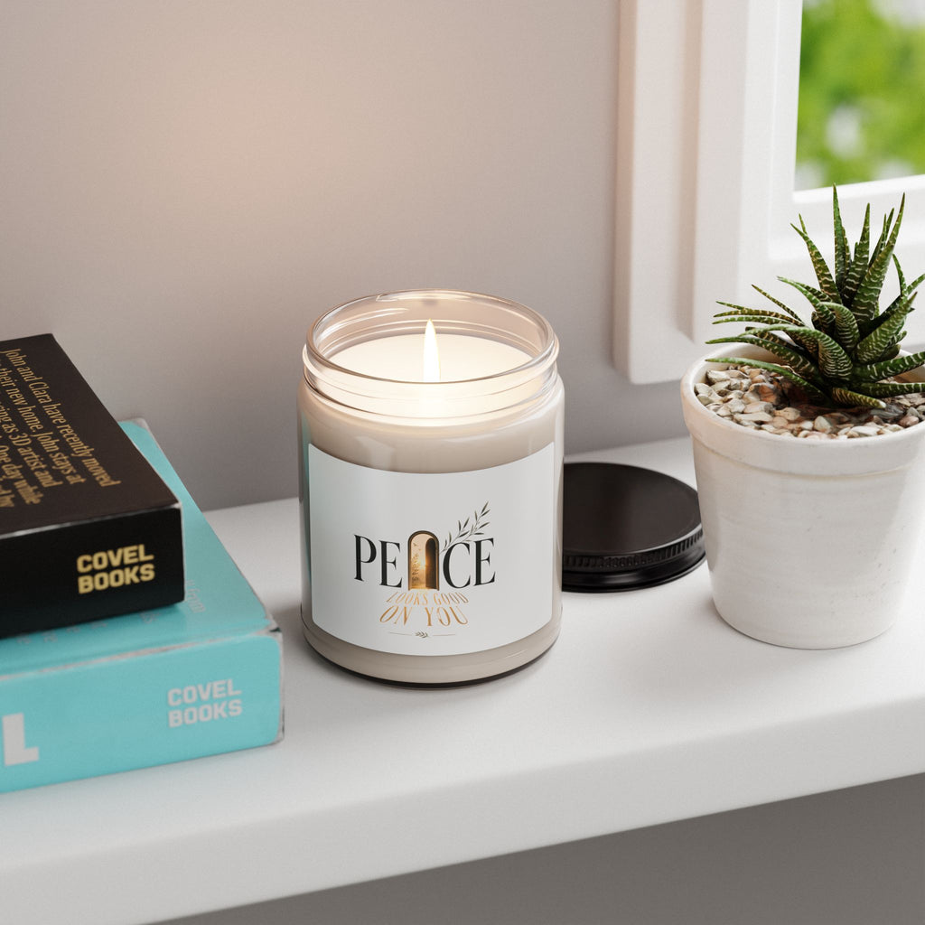 Peace Be With You Scented Soy Candle — 9oz Inspirational Aromatherapy Jar