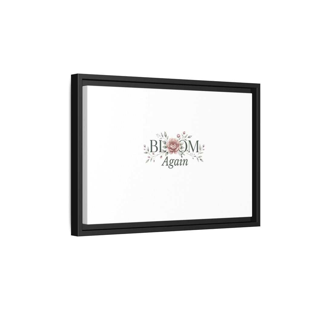 Bless Me Again Floral Matte Canvas Print, Framed Wall Art