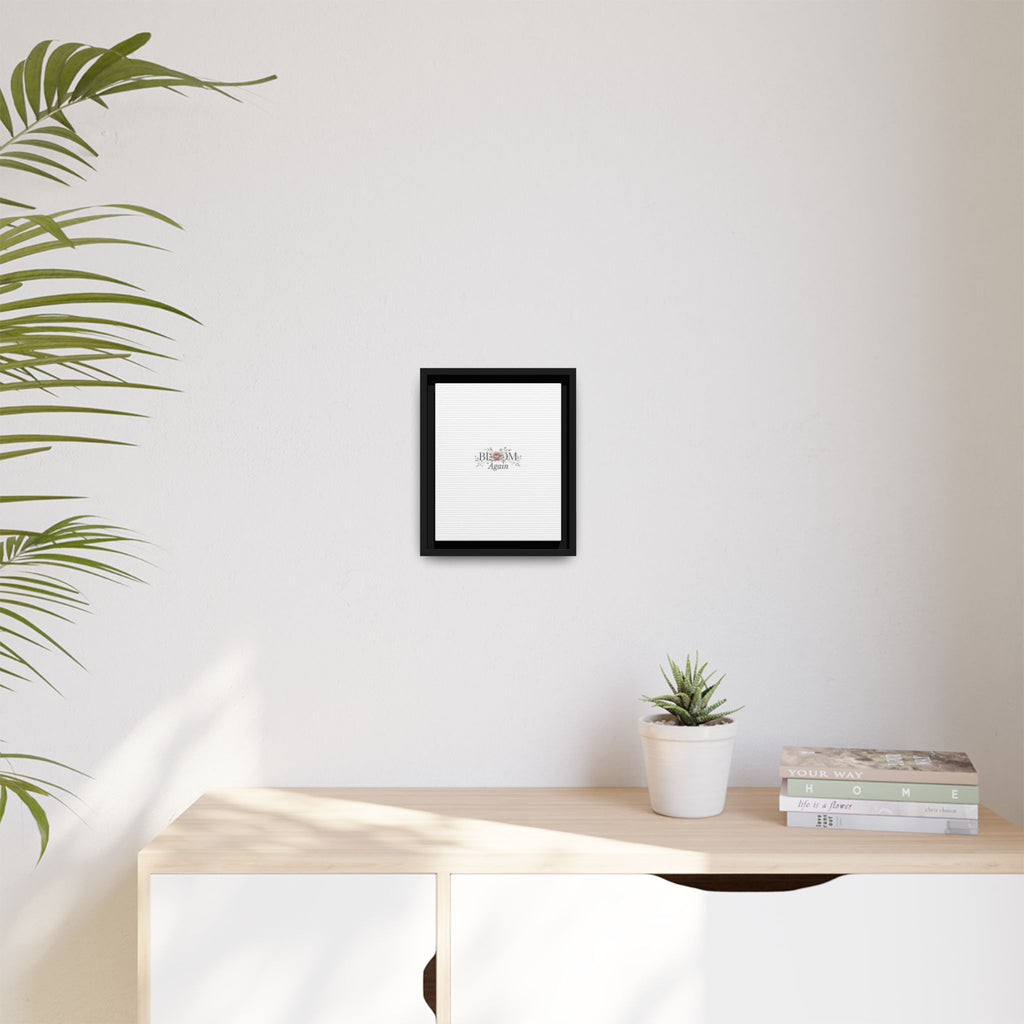 Bless Me Again Floral Matte Canvas Print, Framed Wall Art