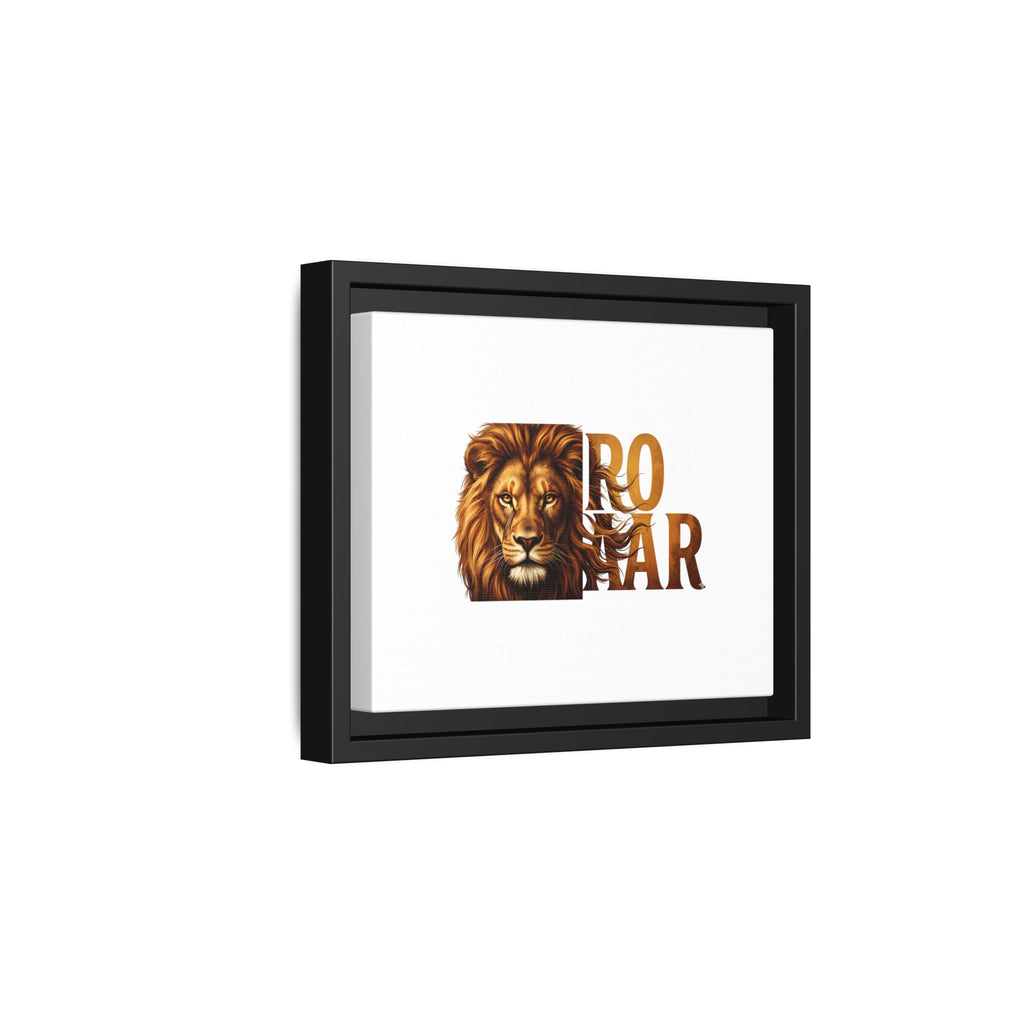 Roar Lion Matte Canvas Framed Wall Art