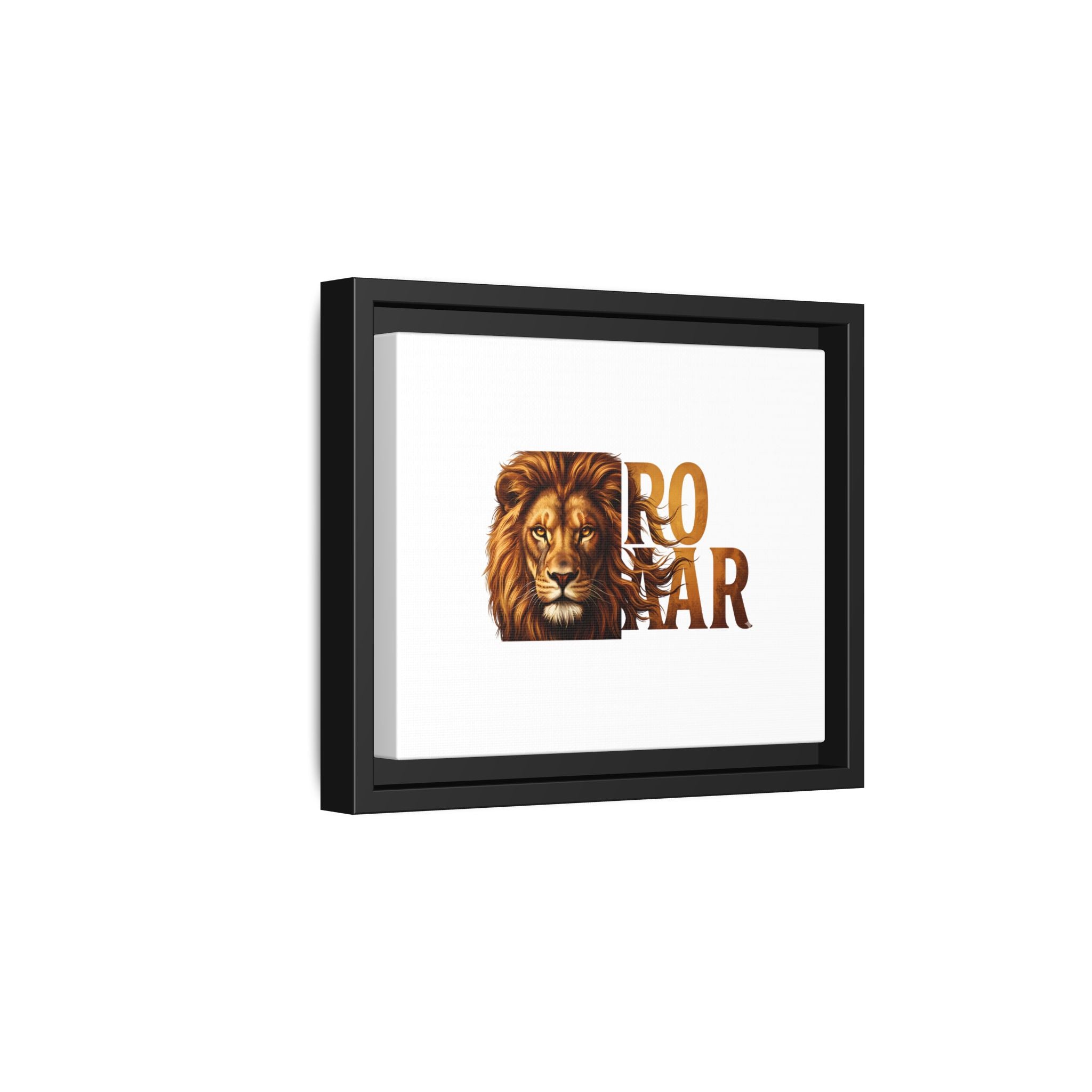 Roar Lion Matte Canvas Framed Wall Art