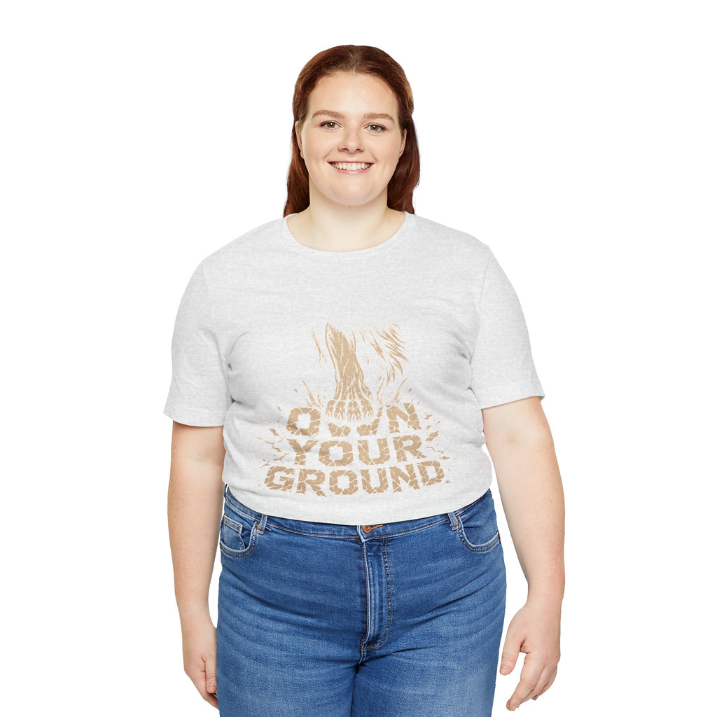 T‑Shirt — Own Your Ground Graphic Tee (Boot Print Design)