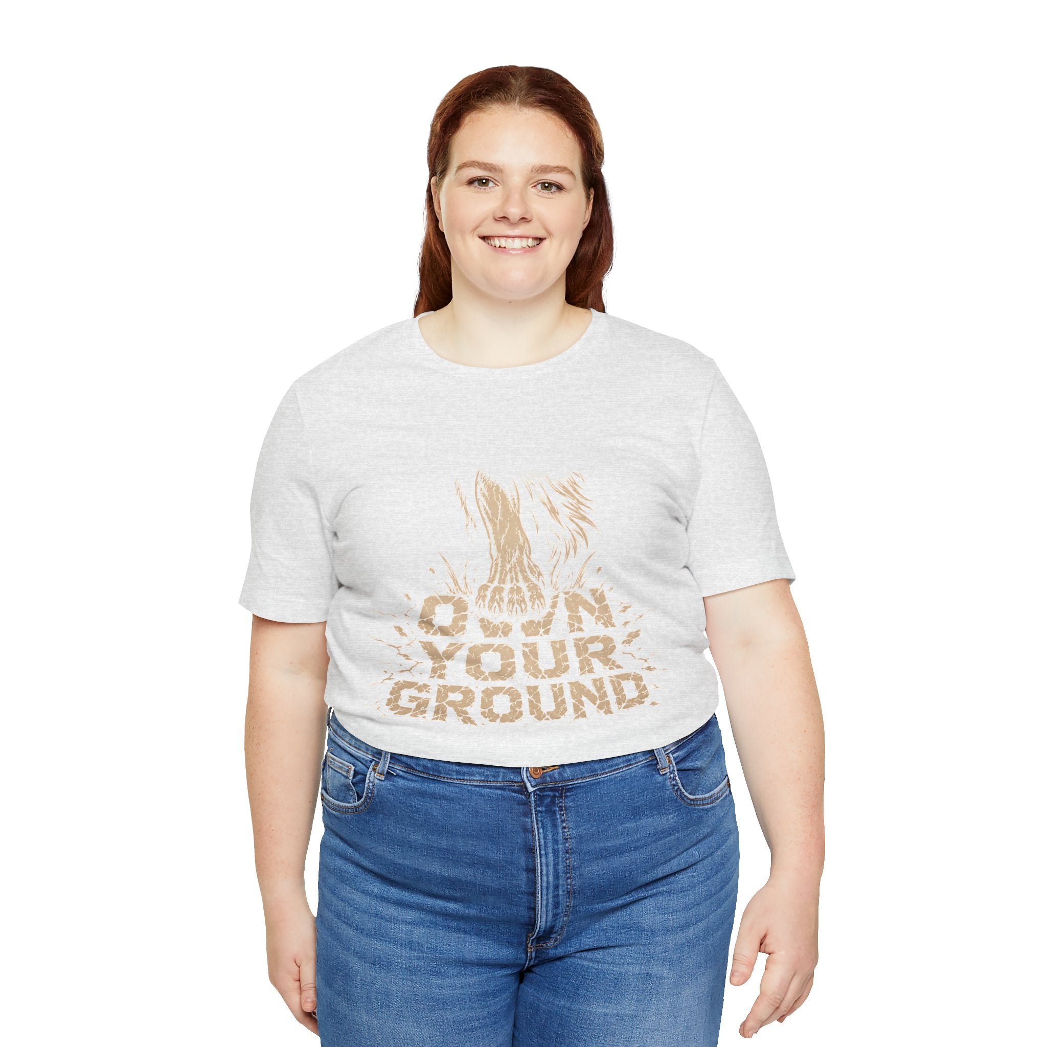 T‑Shirt — Own Your Ground Graphic Tee (Boot Print Design)
