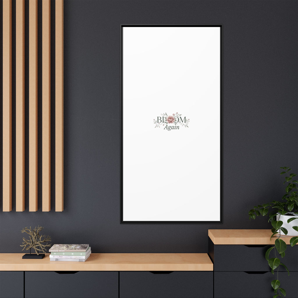 Bless Me Again Floral Matte Canvas Print, Framed Wall Art